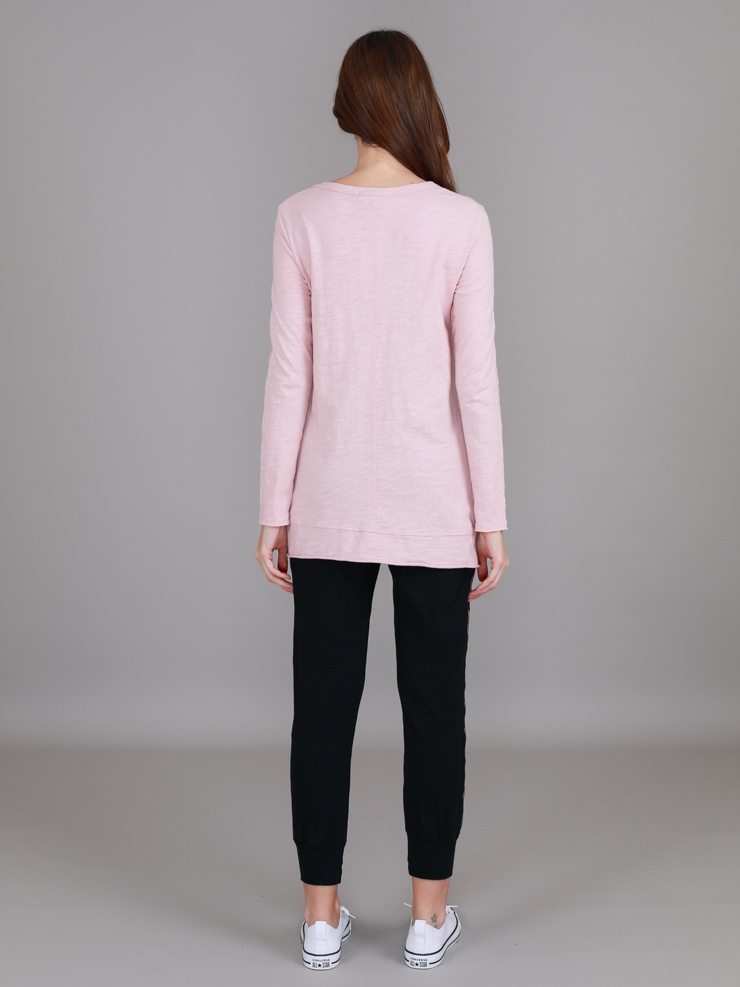 pink workout top long sleeve #color_blush marle