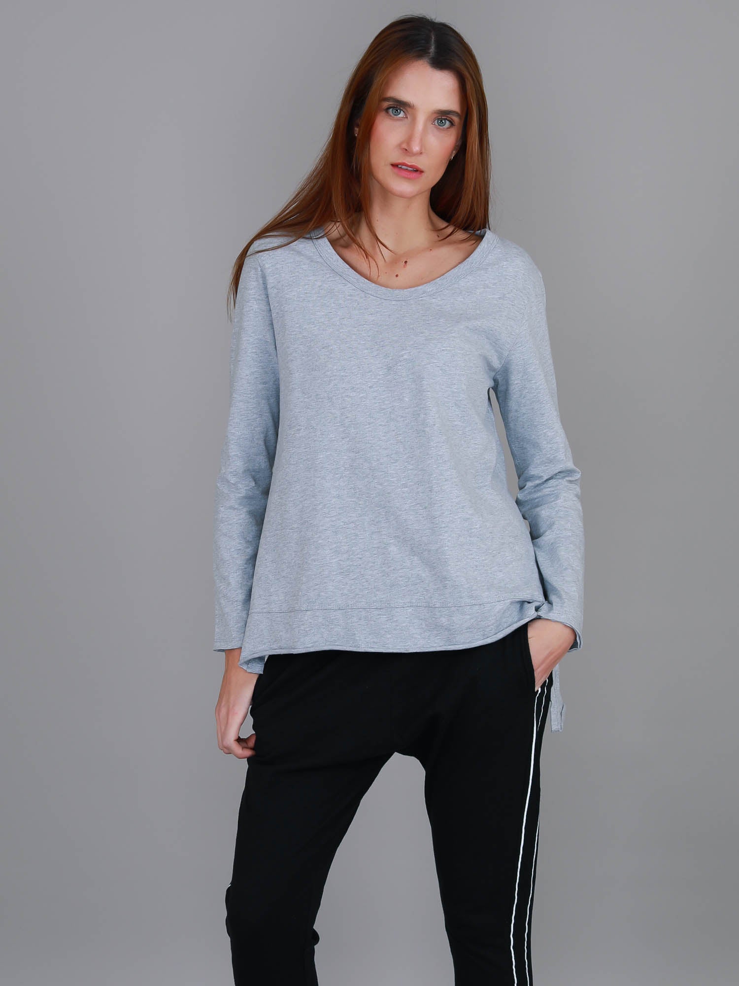 grey long sleeve t shirt womens #color_grey marle