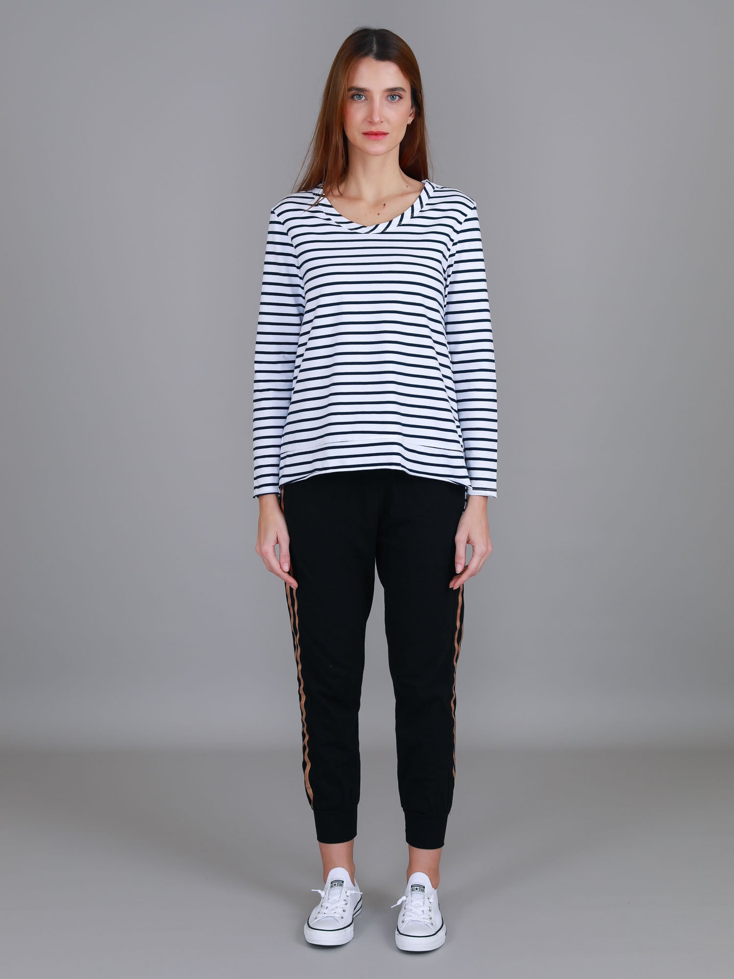 long sleeve stripe tee #color_nautic stripe