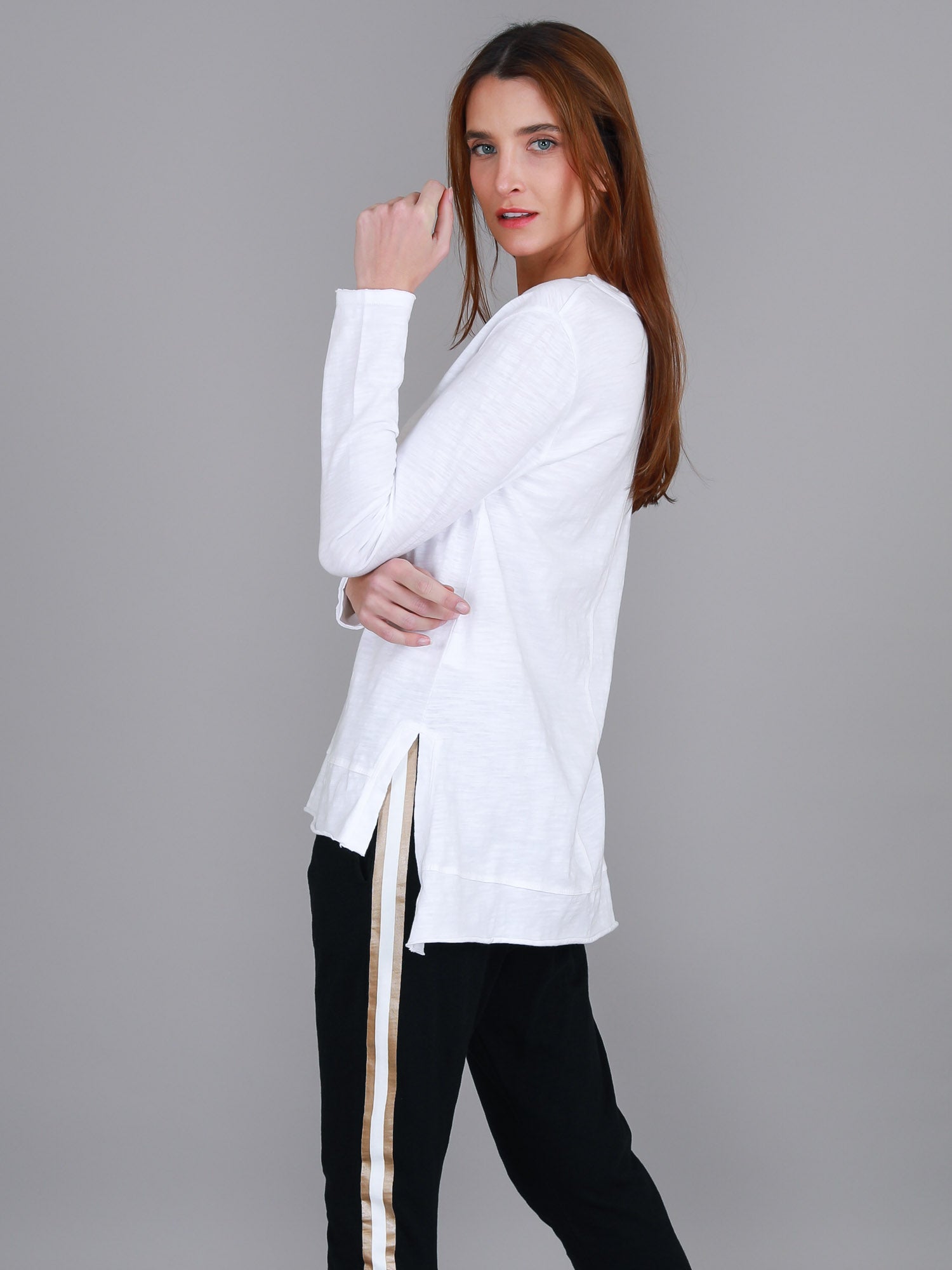 white long sleeve t shirt #color_white