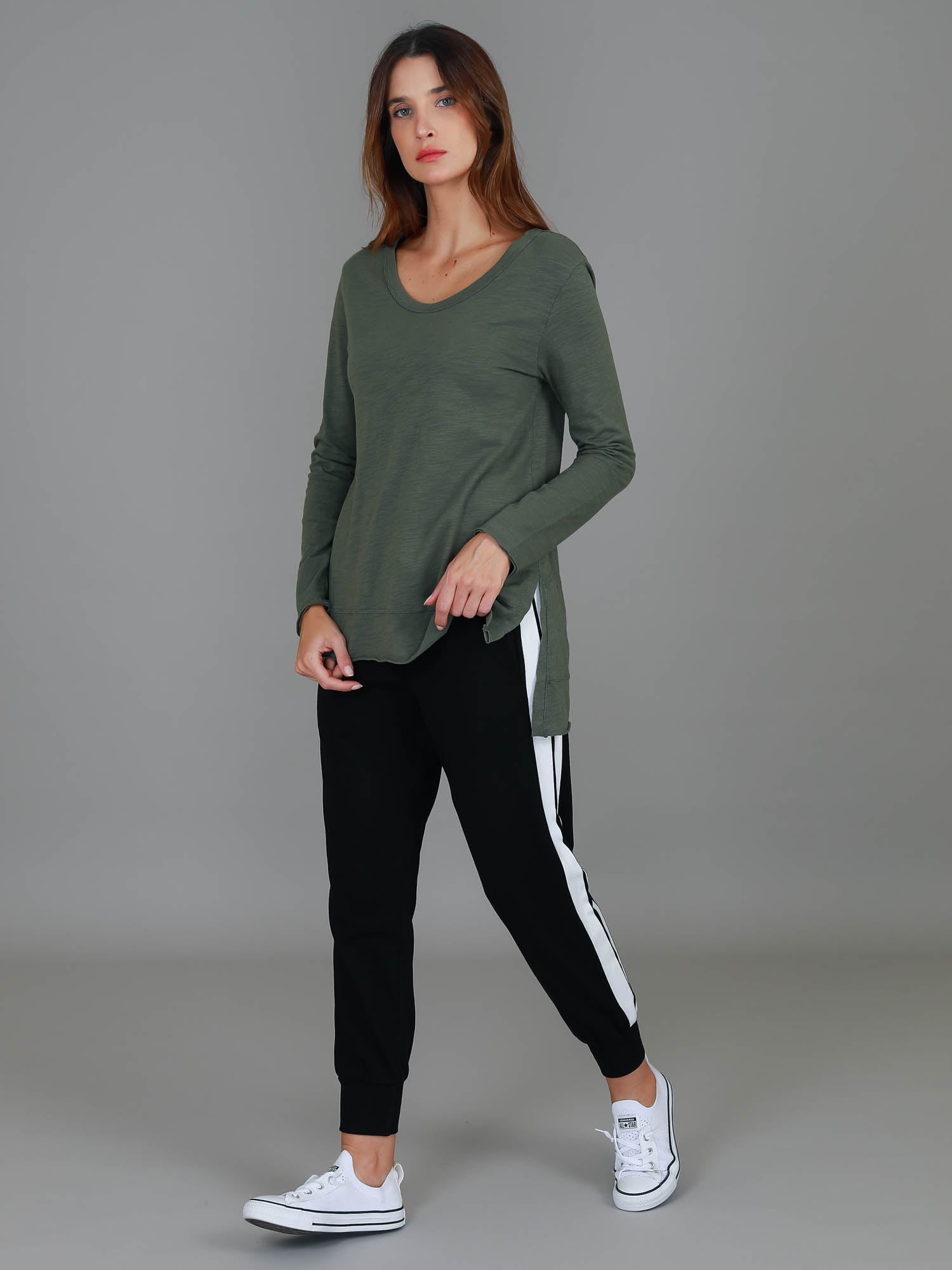 women long sleeve shirts #color_khaki