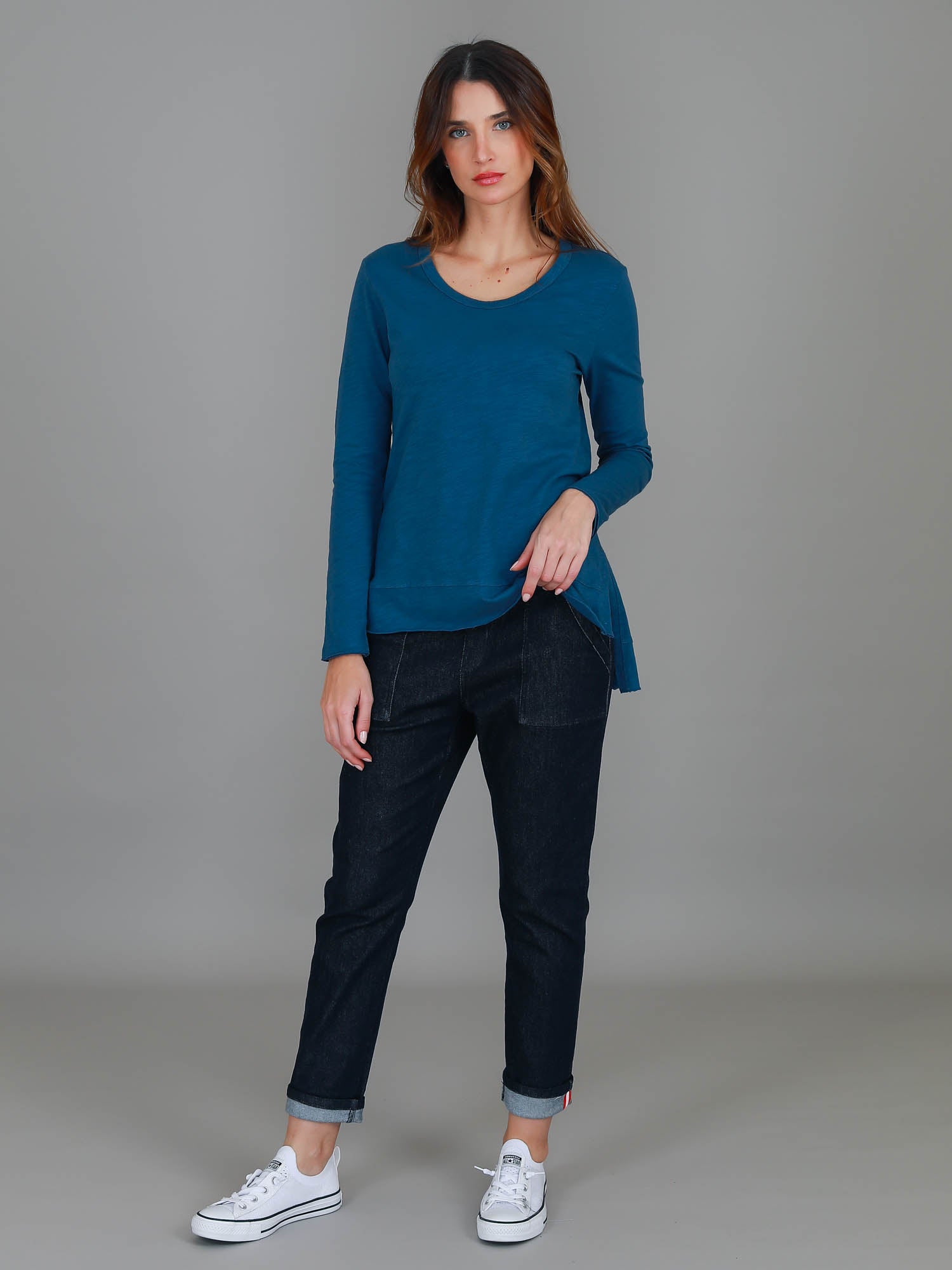woman long sleeve shirt #color_midnight