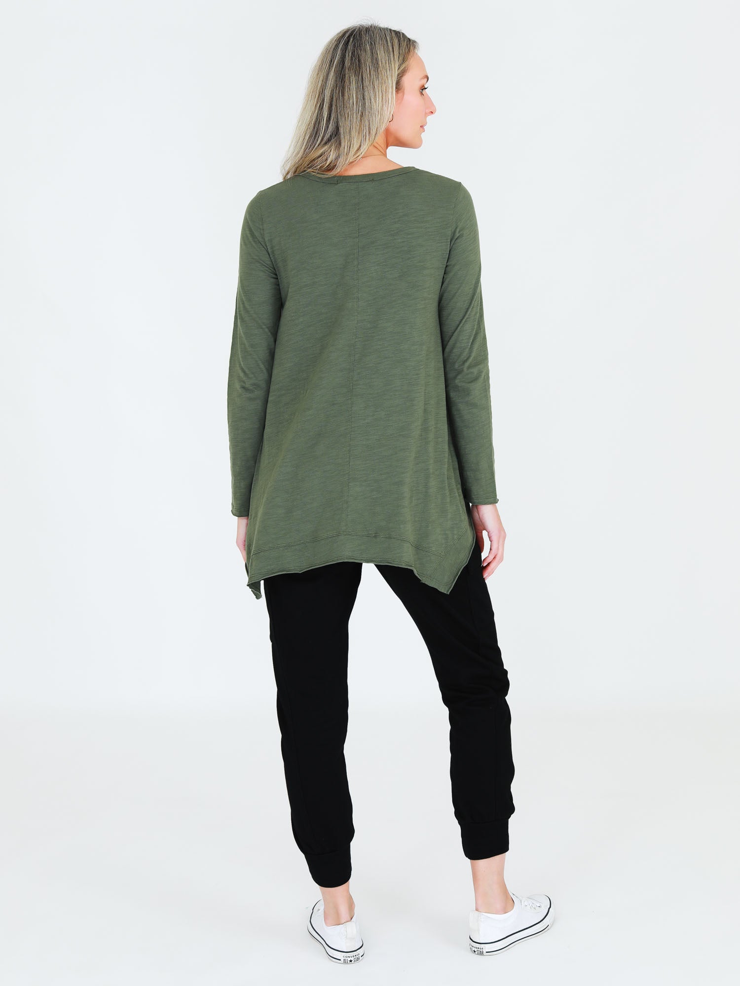 womens long sleeve active tops #color_khaki