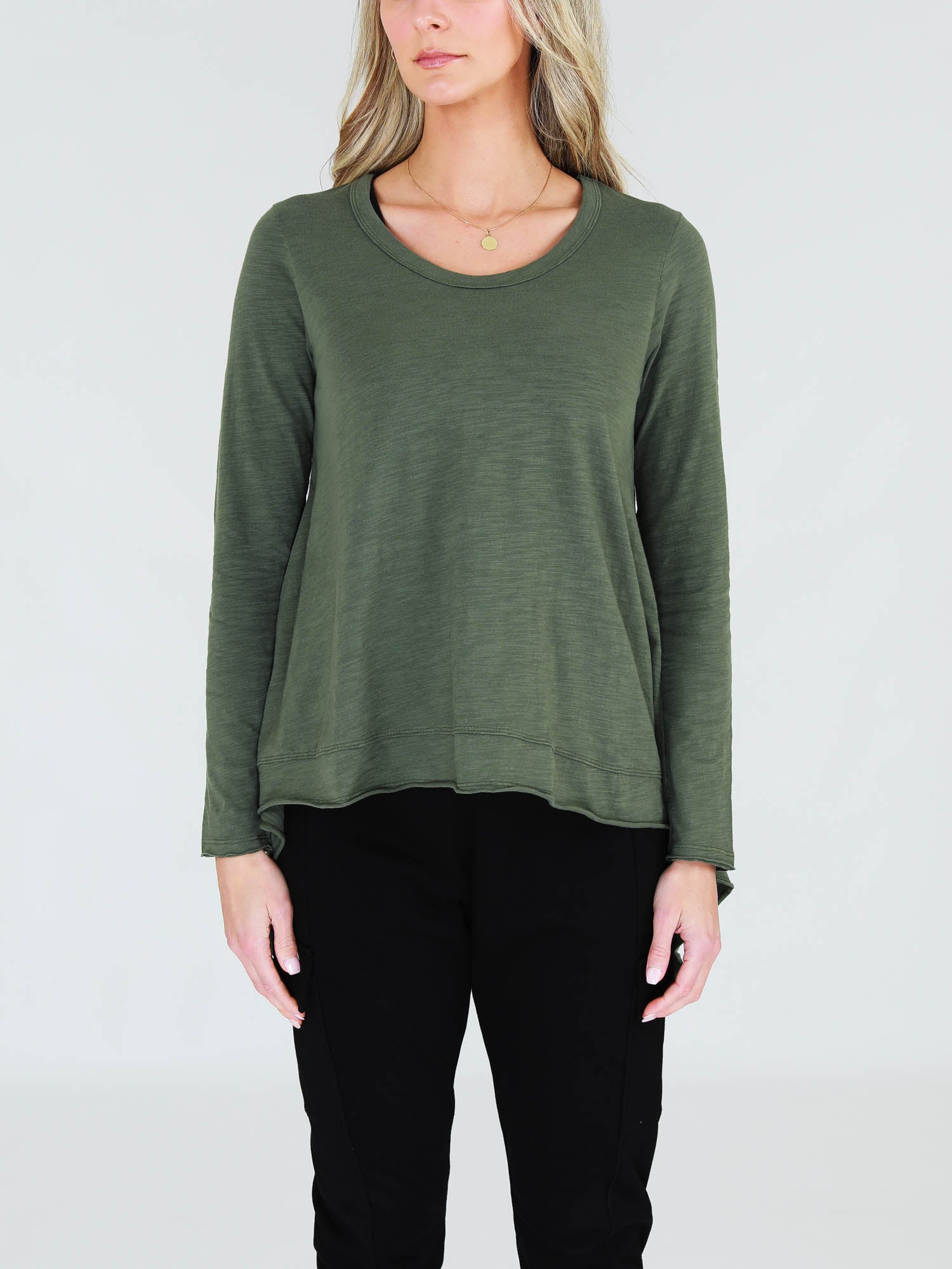 long tees for women #color_khaki