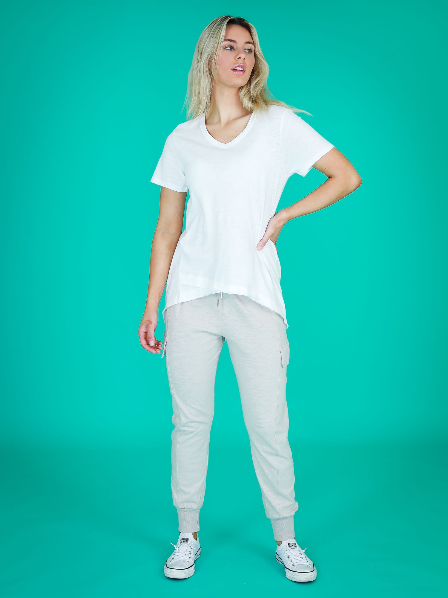 v neck tee womens #color_white