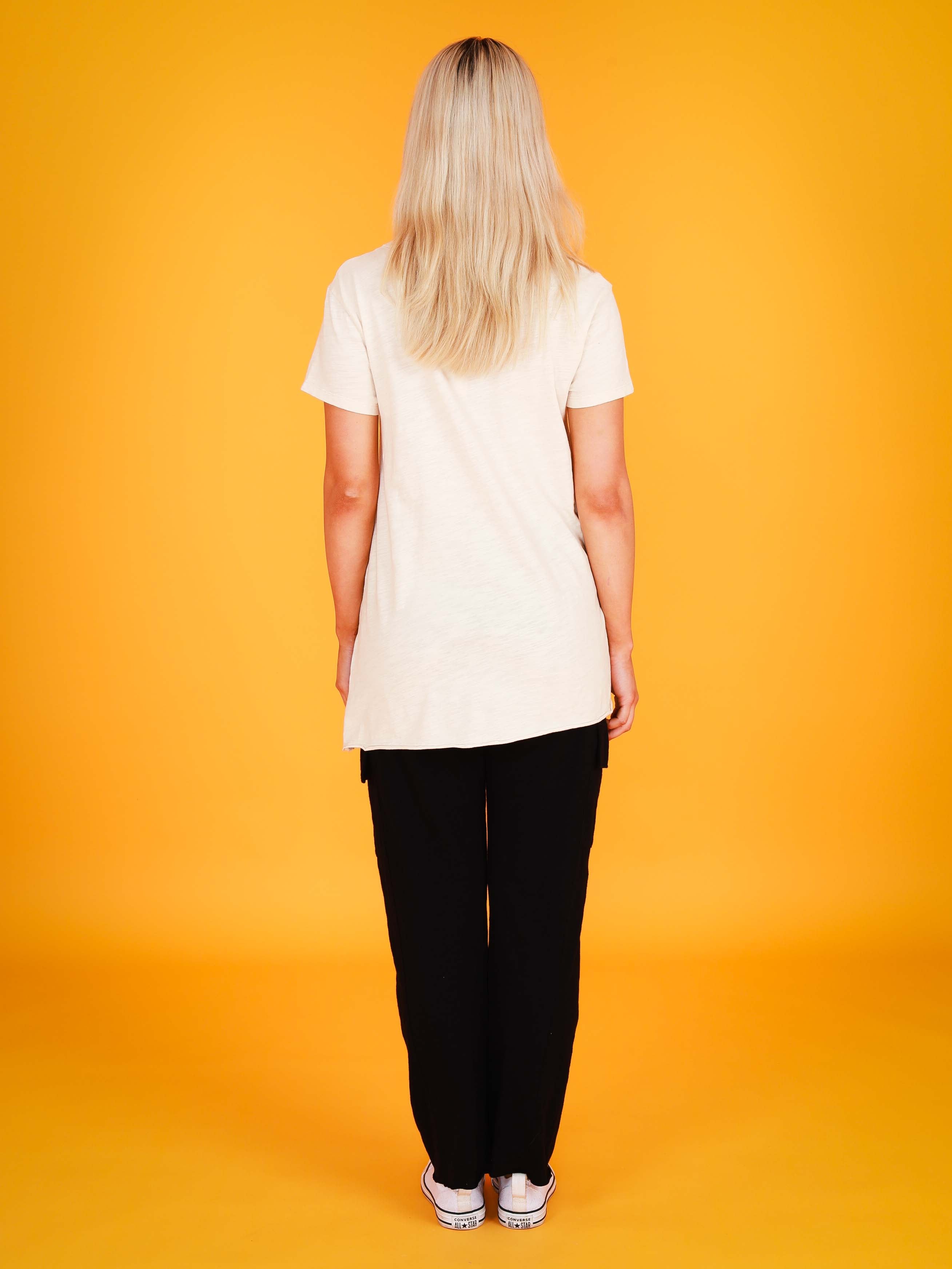 beige t shirt women #color_tofu