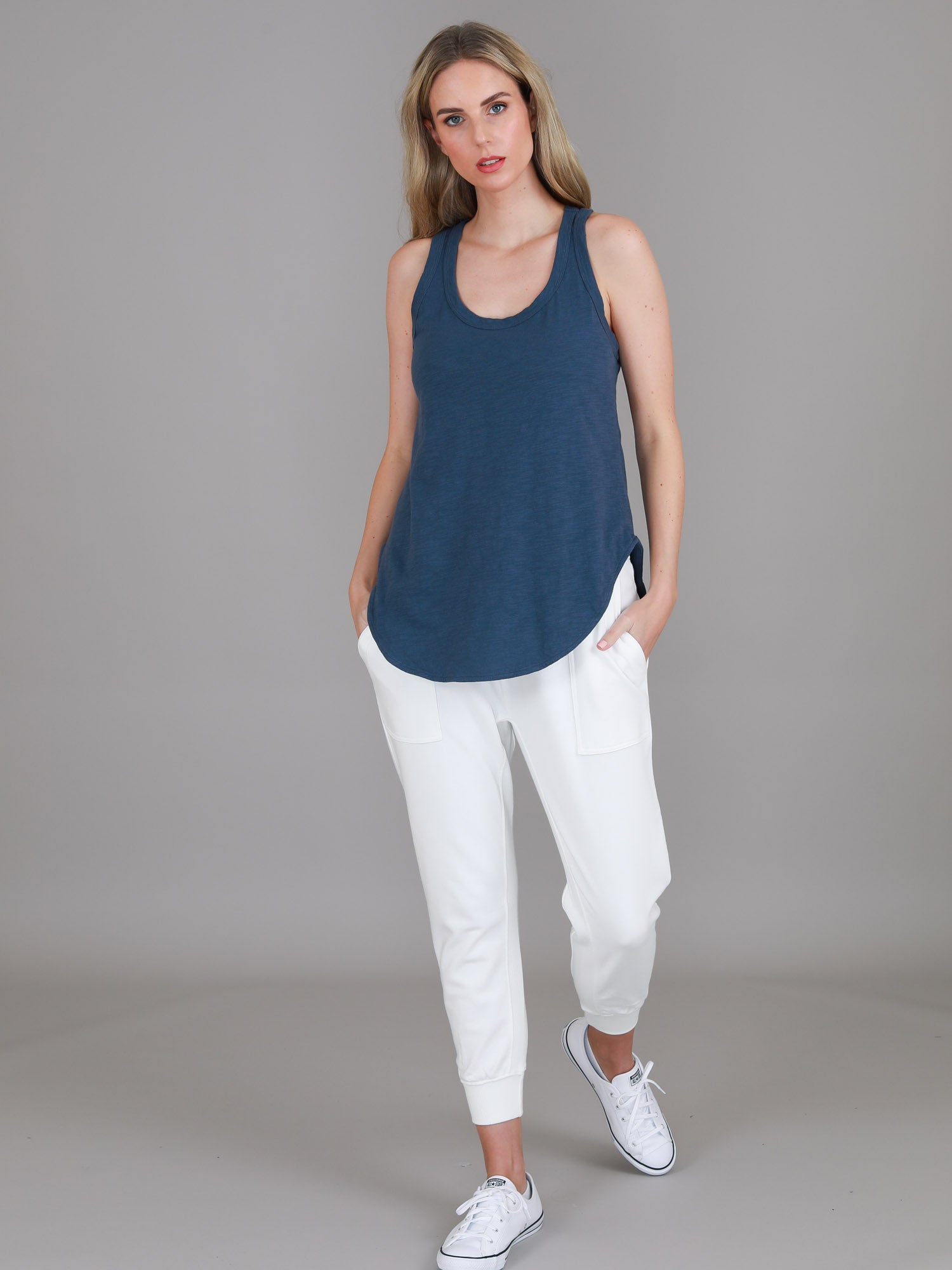blue singlet top #color_indigo