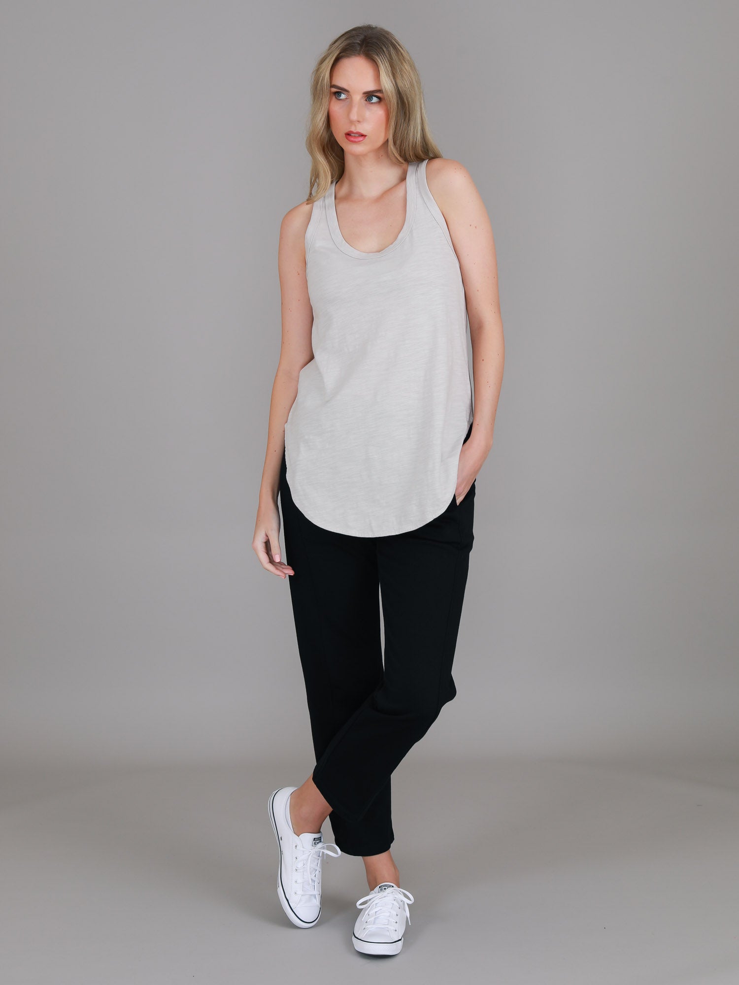 brown tank top #color_angora