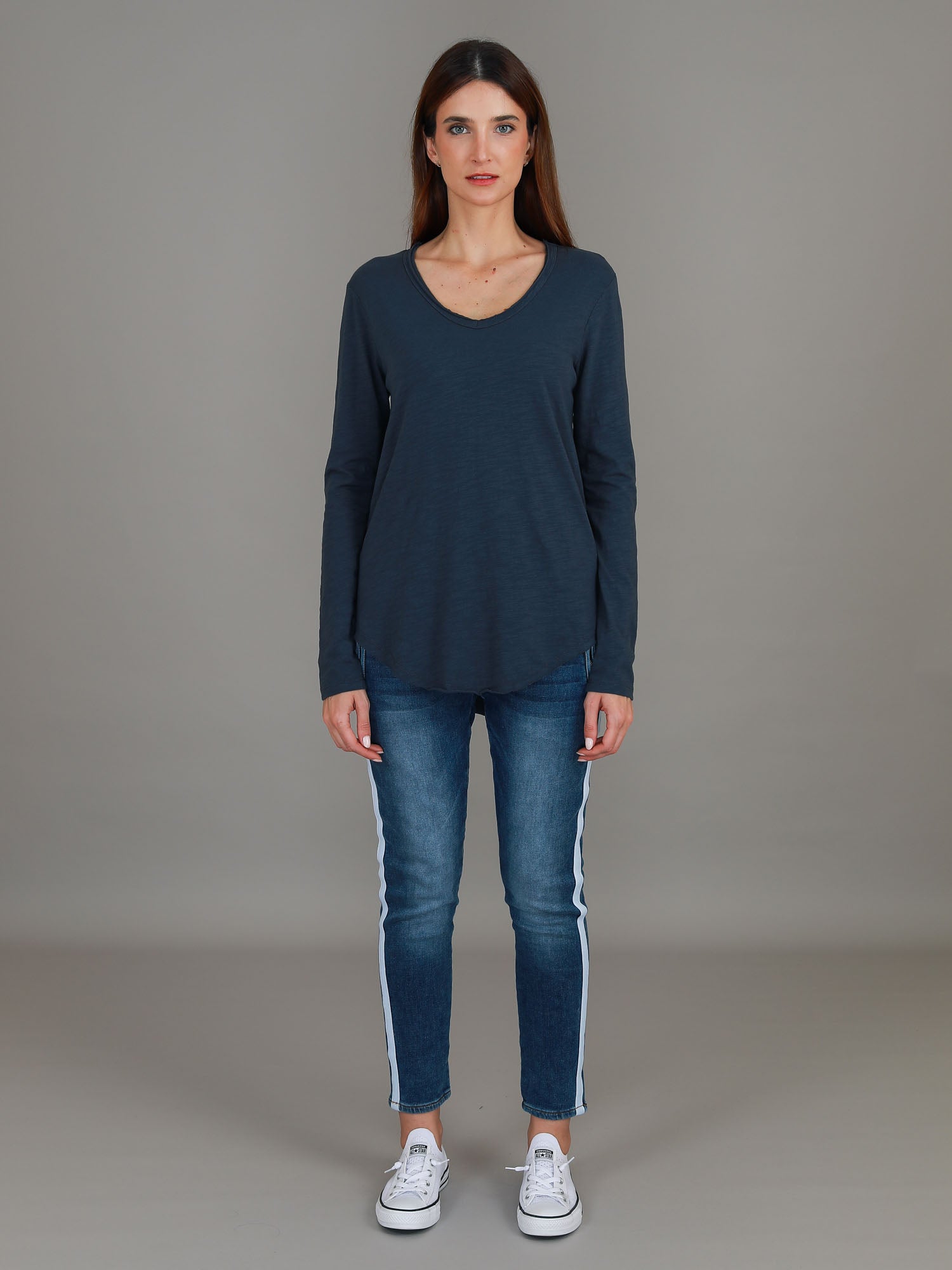 ladies long shirts #color_indigo