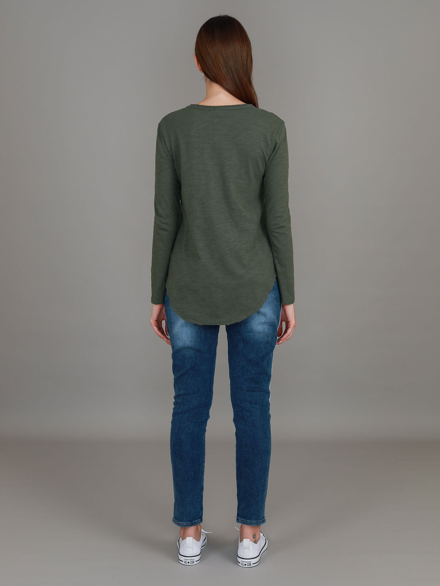 extra long tunic tops for leggings australia #color_khaki