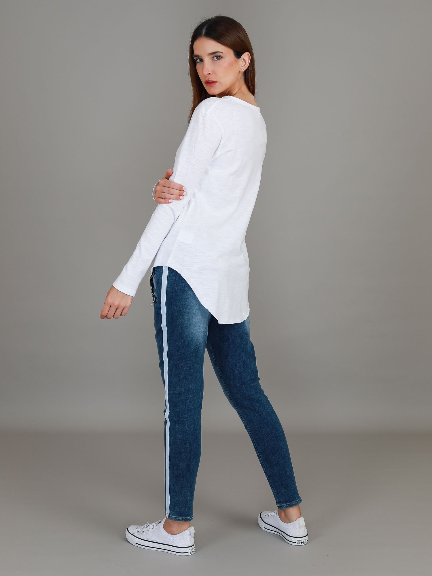 long line shirt #color_white