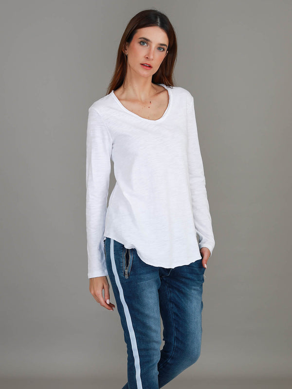 Portsea V Neck Long Sleeve T Shirt