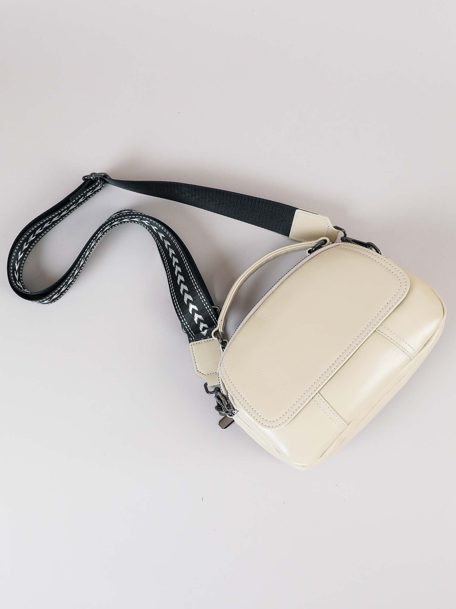 thick strap cross body bag #color_beige
