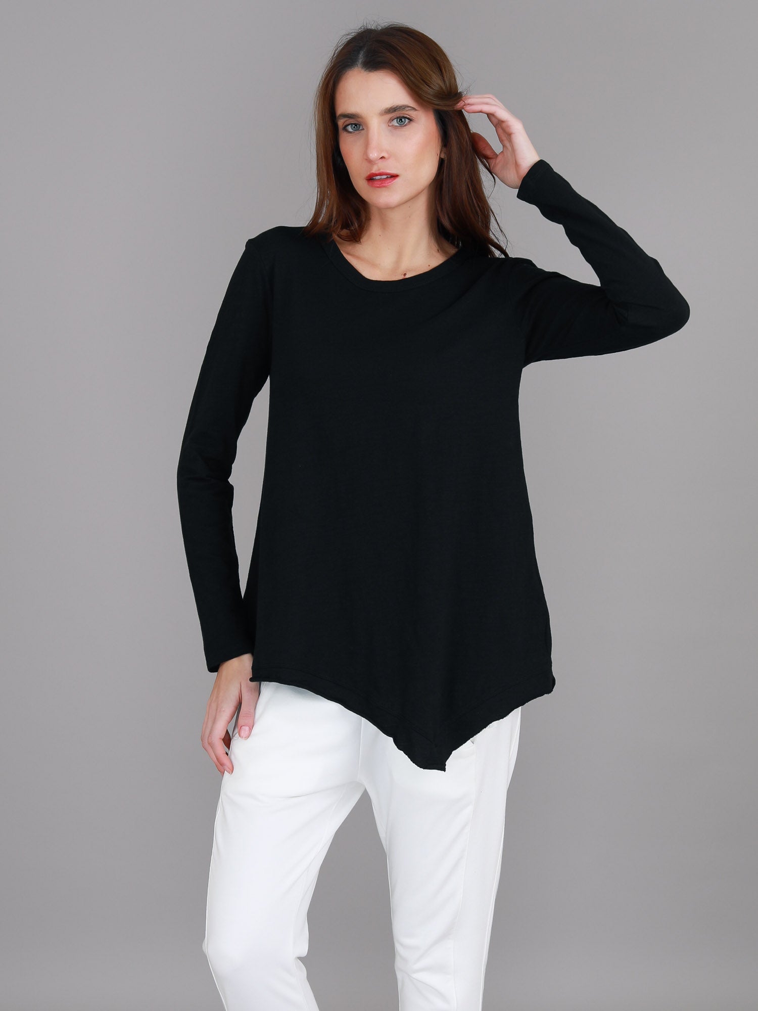 long sleeve black top #color_black