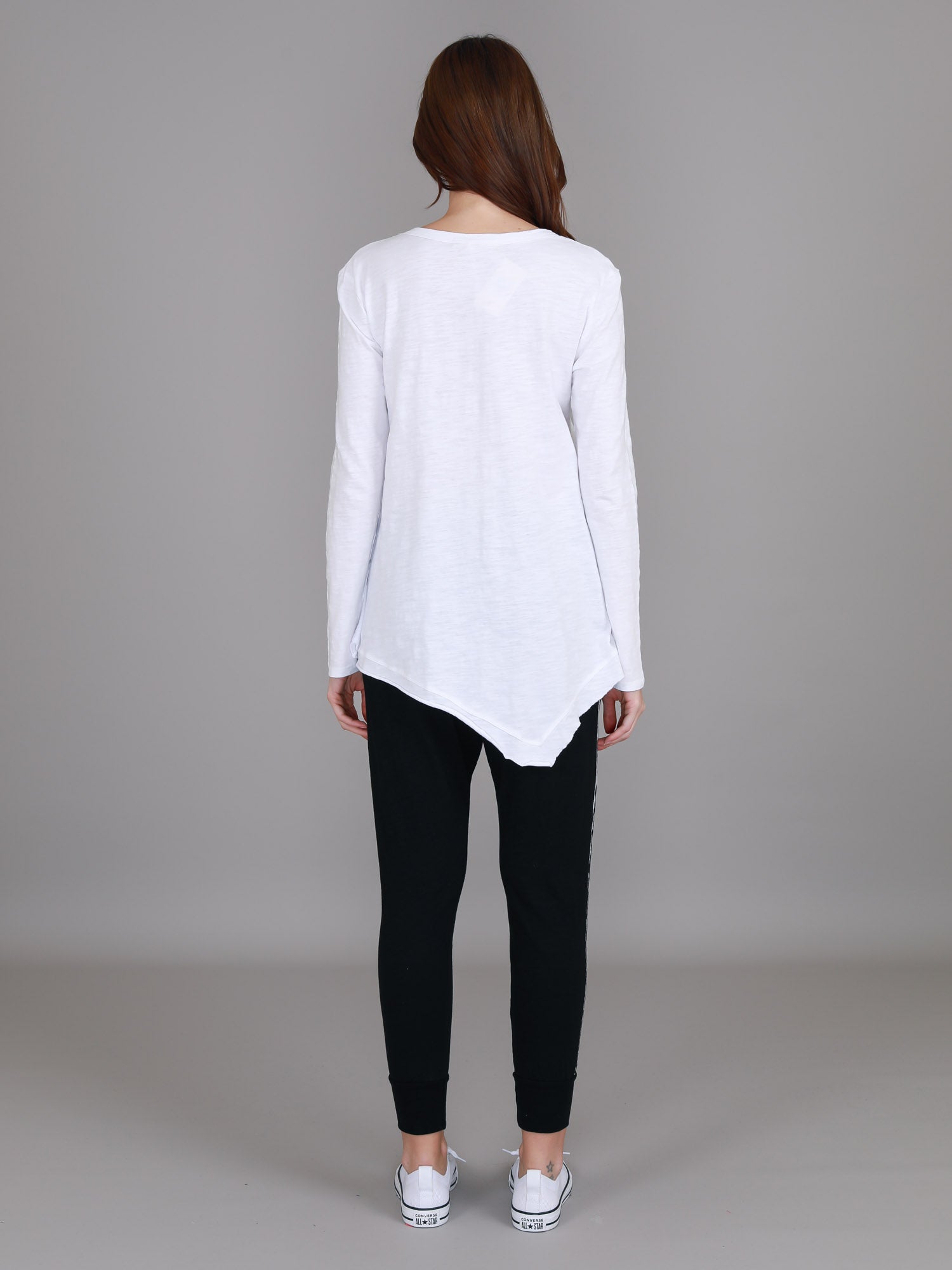 basic white long sleeve top #color_white