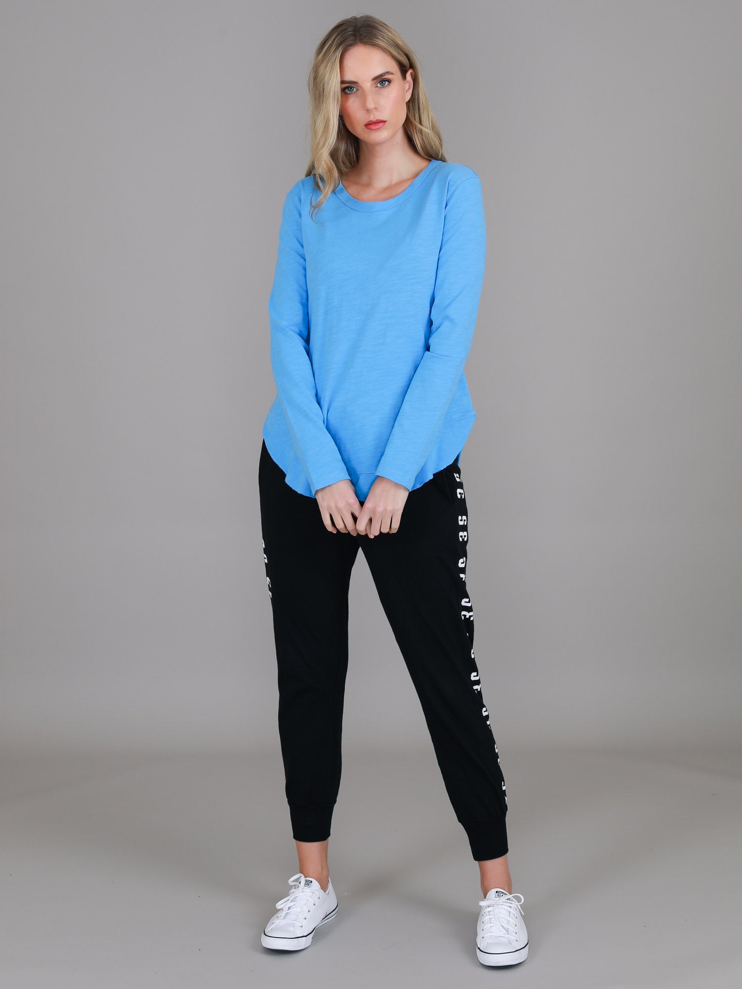 light blue long sleeve top #color_pacific blue