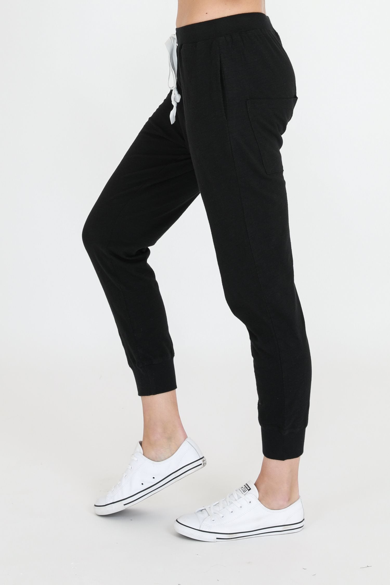womens black joggers #color_black