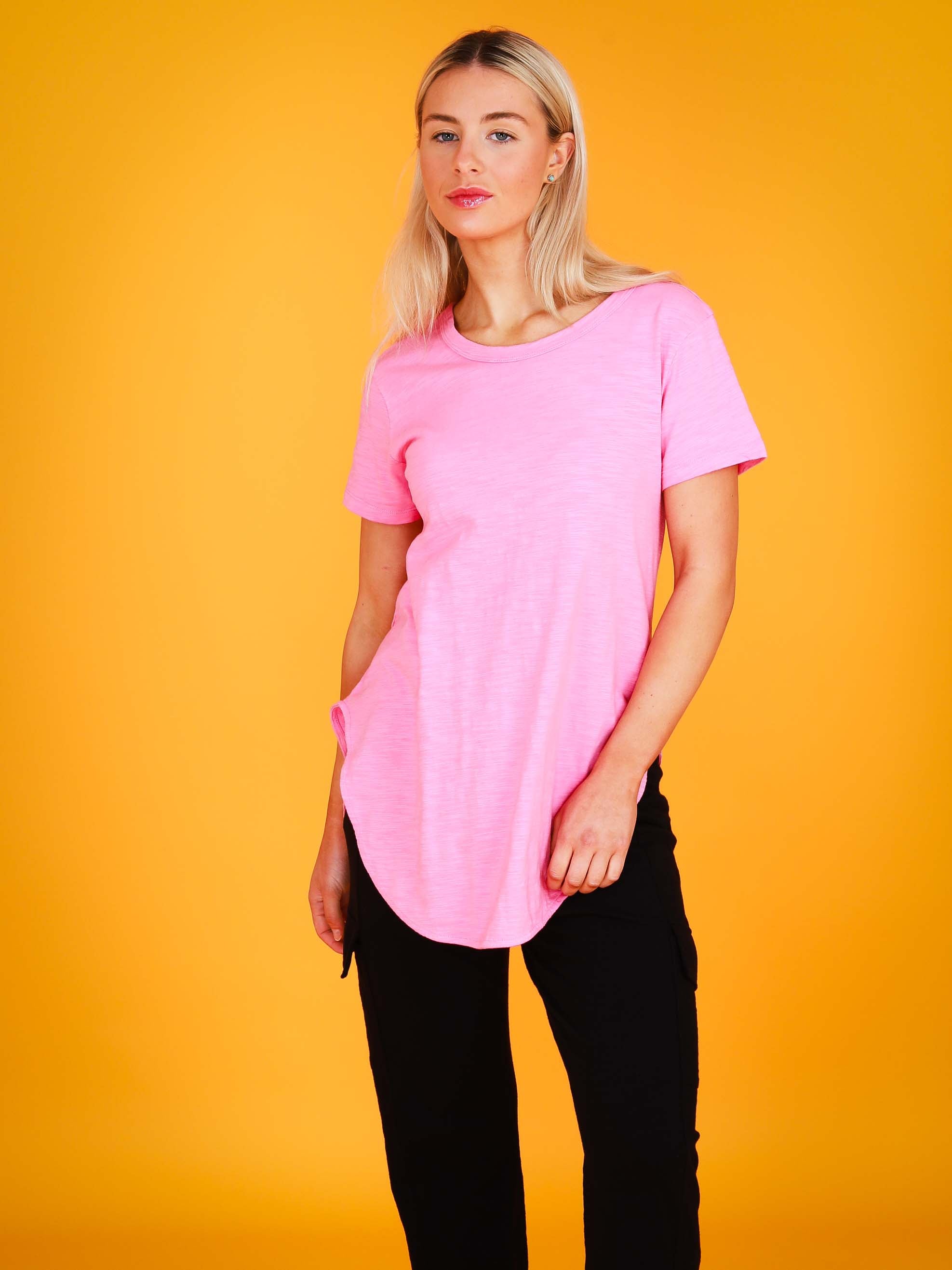 pink t shirt #color_barbie pink