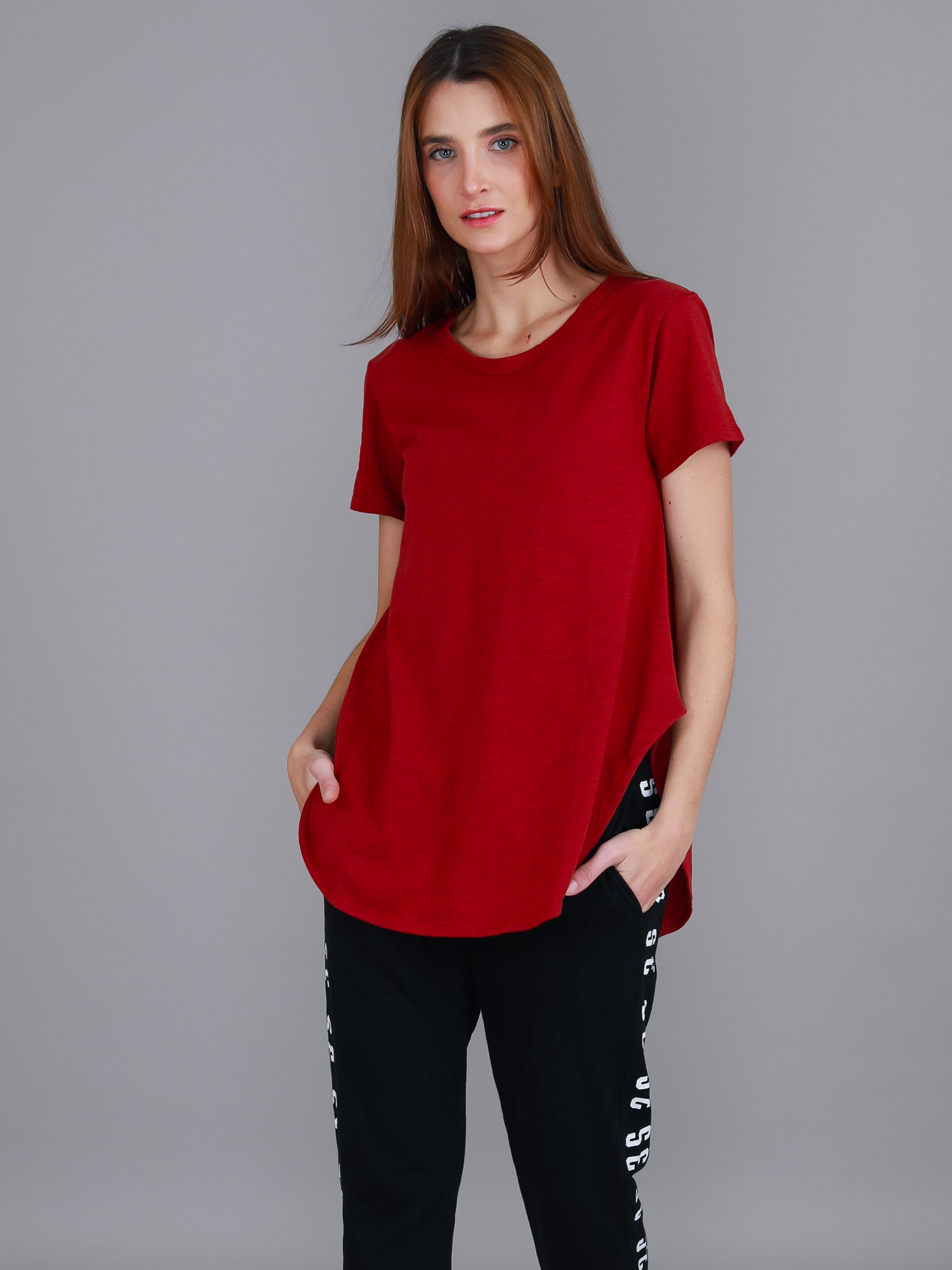 cotton t shirt #color_cranberry