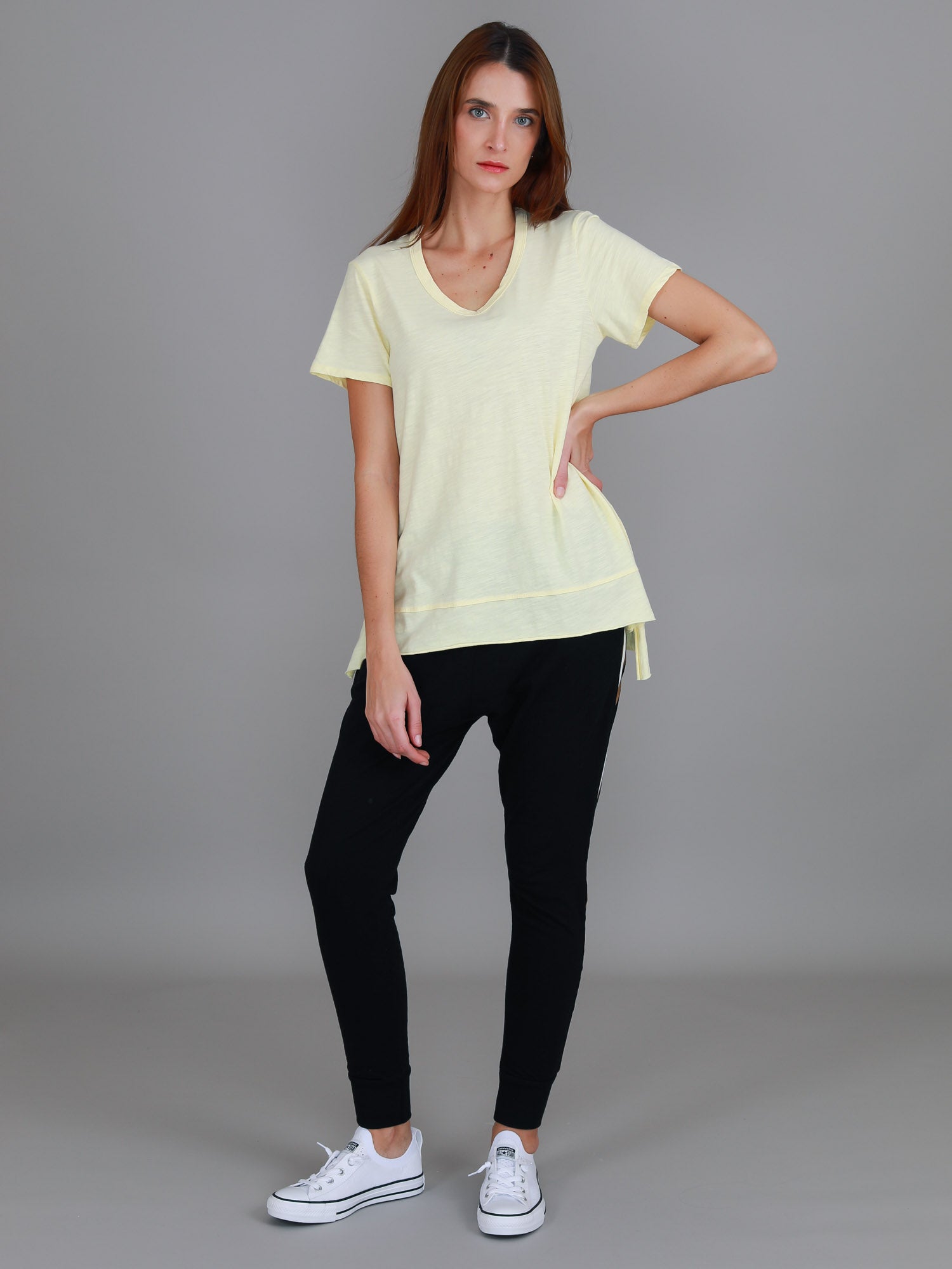 yellow t shirt women #color_lemon