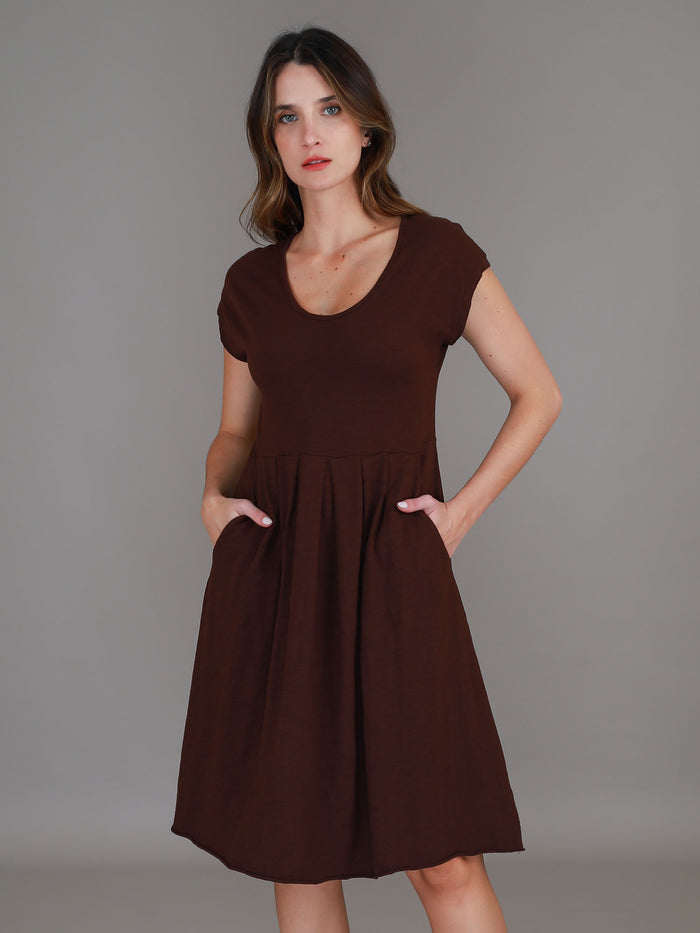 Evelyn Knee-Length Dress with Pockets