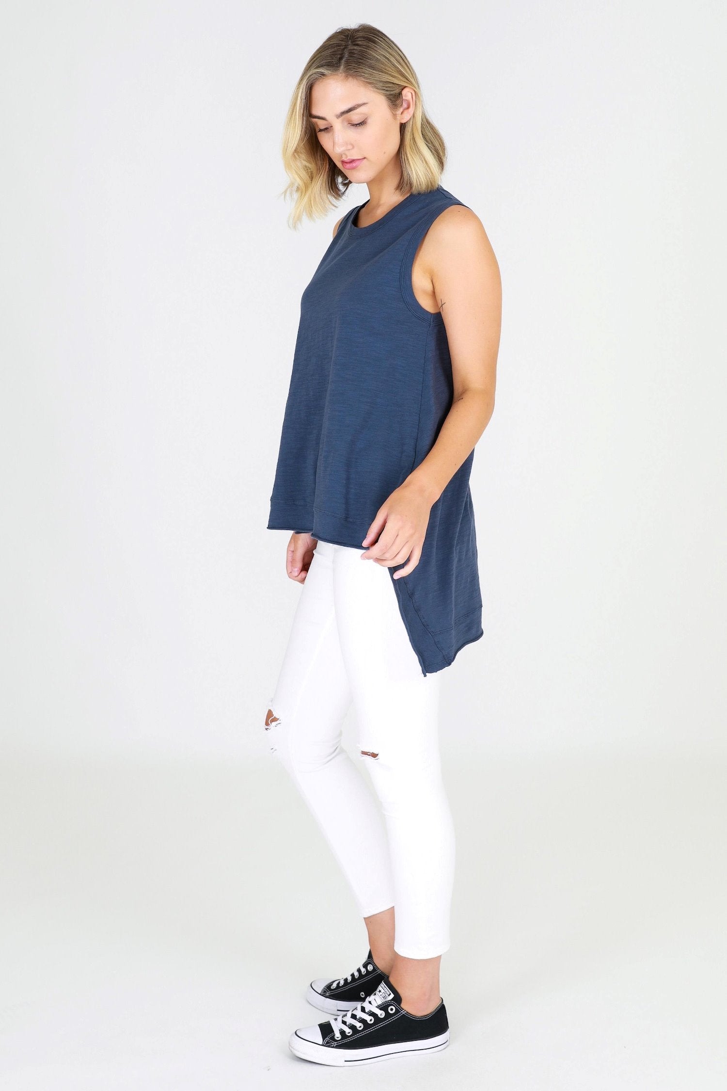 navy tank top #color_indigo