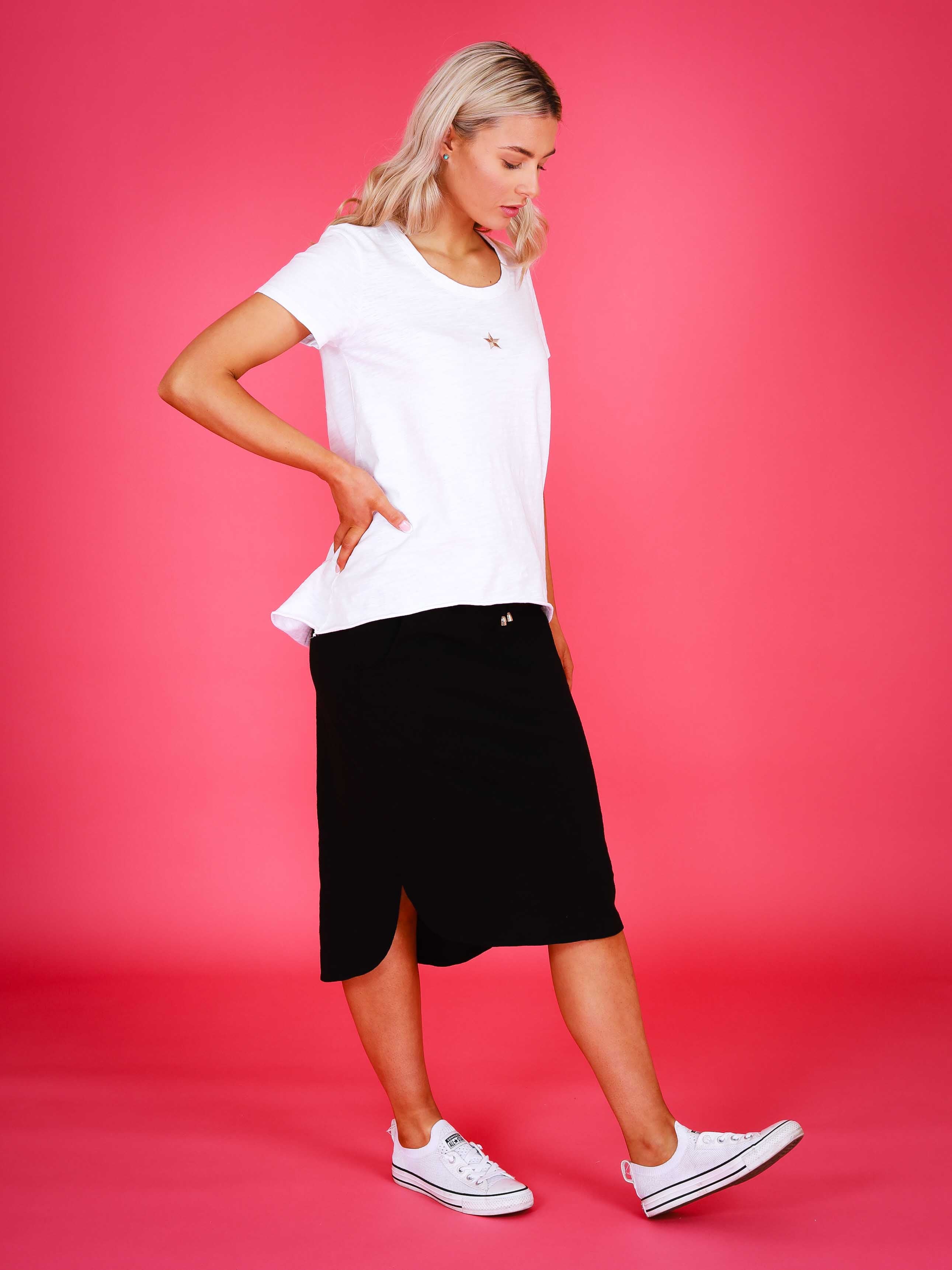 ladies black skirt #color_black