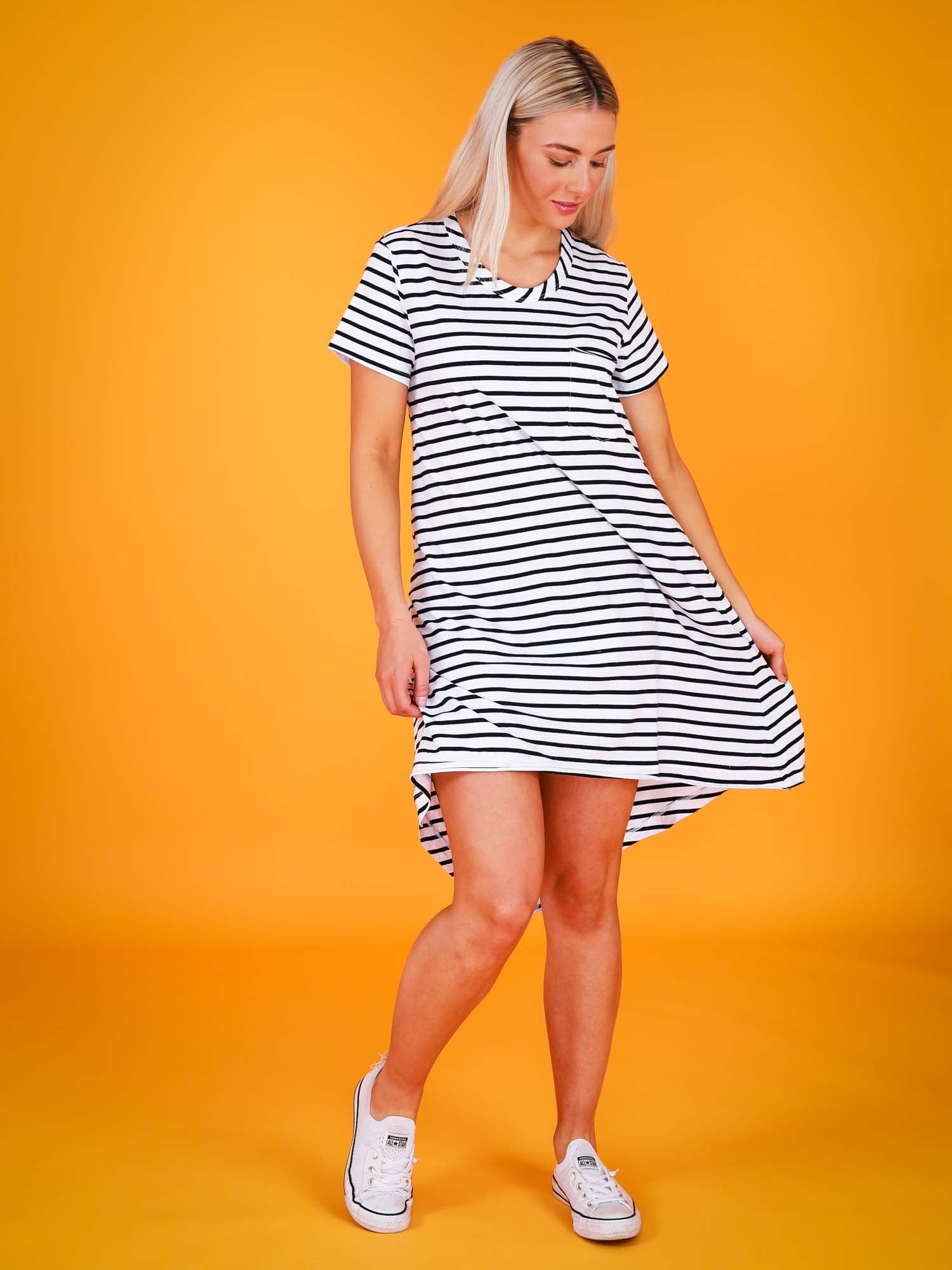 cotton t shirt dress #color_stripe