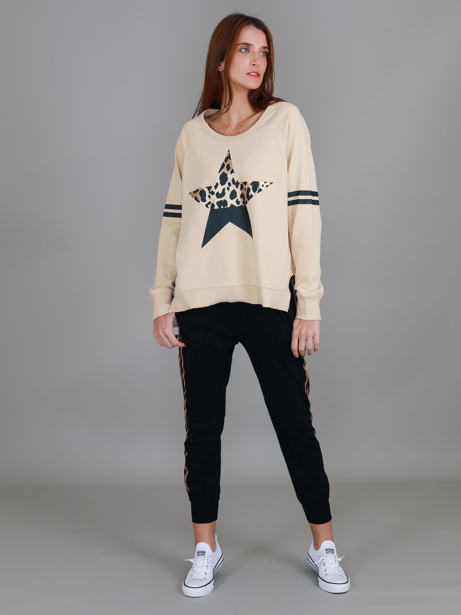 beige crewneck sweatshirt #color_shell