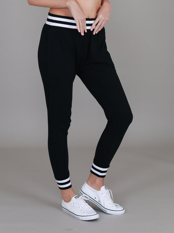 Fia Stripe Rib Jogger Pants
