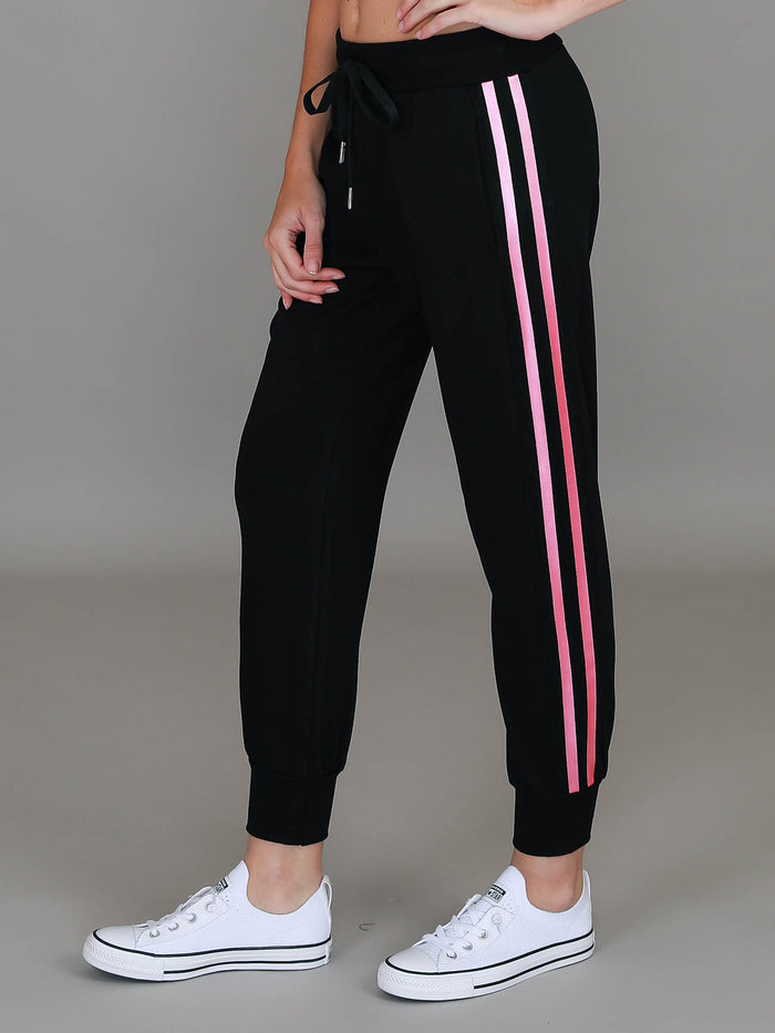 Gabby Metallic Stripe Sweatpants