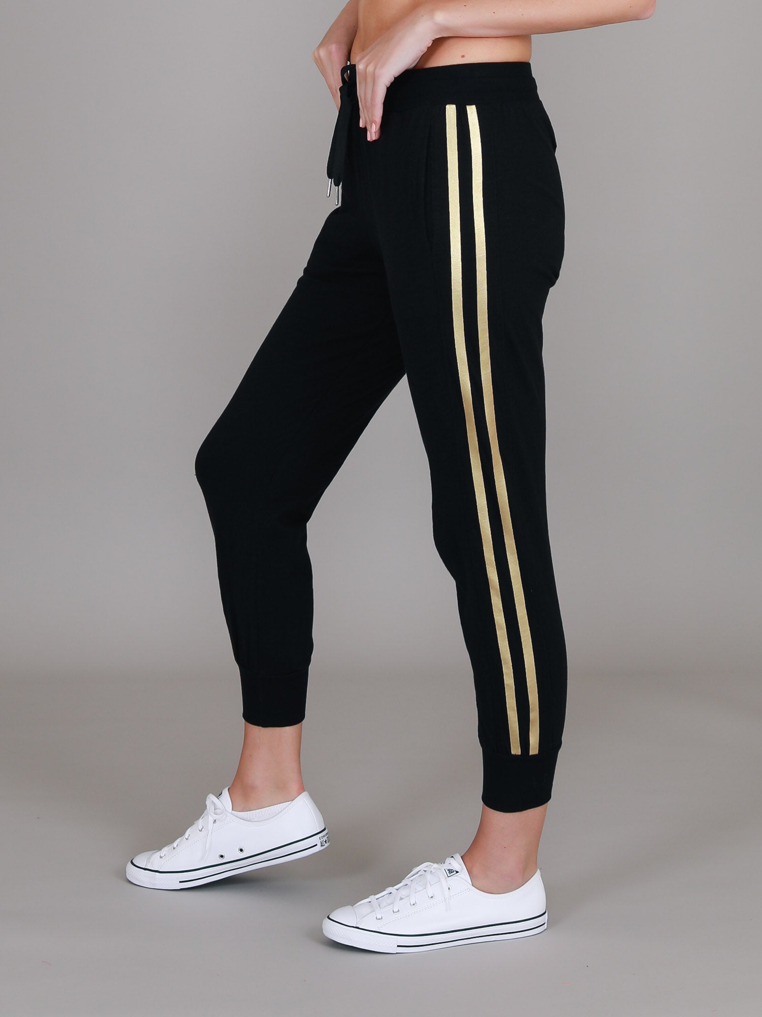 black joggers women #color_black/gold