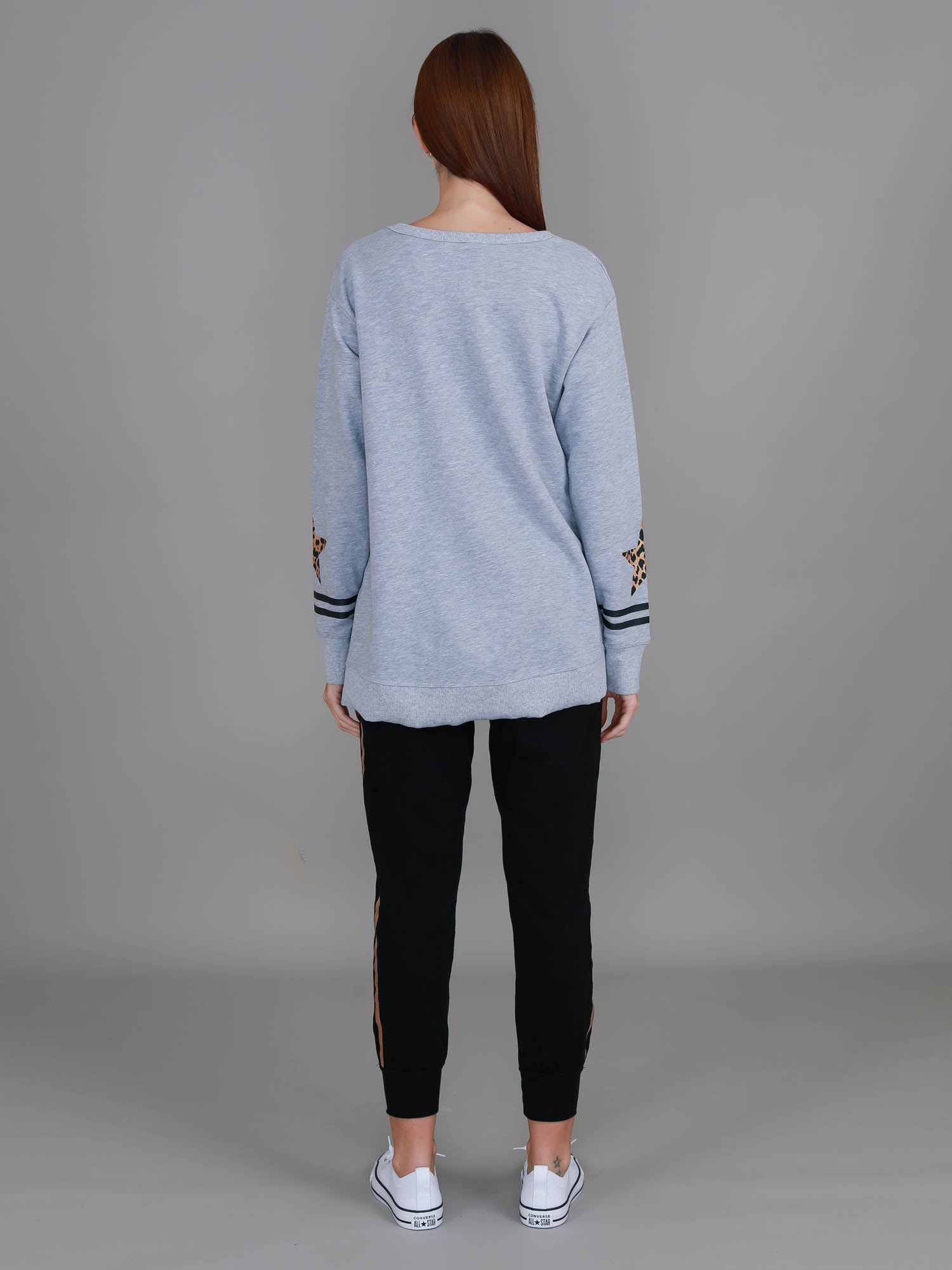 plain crew neck jumper #color_grey marle