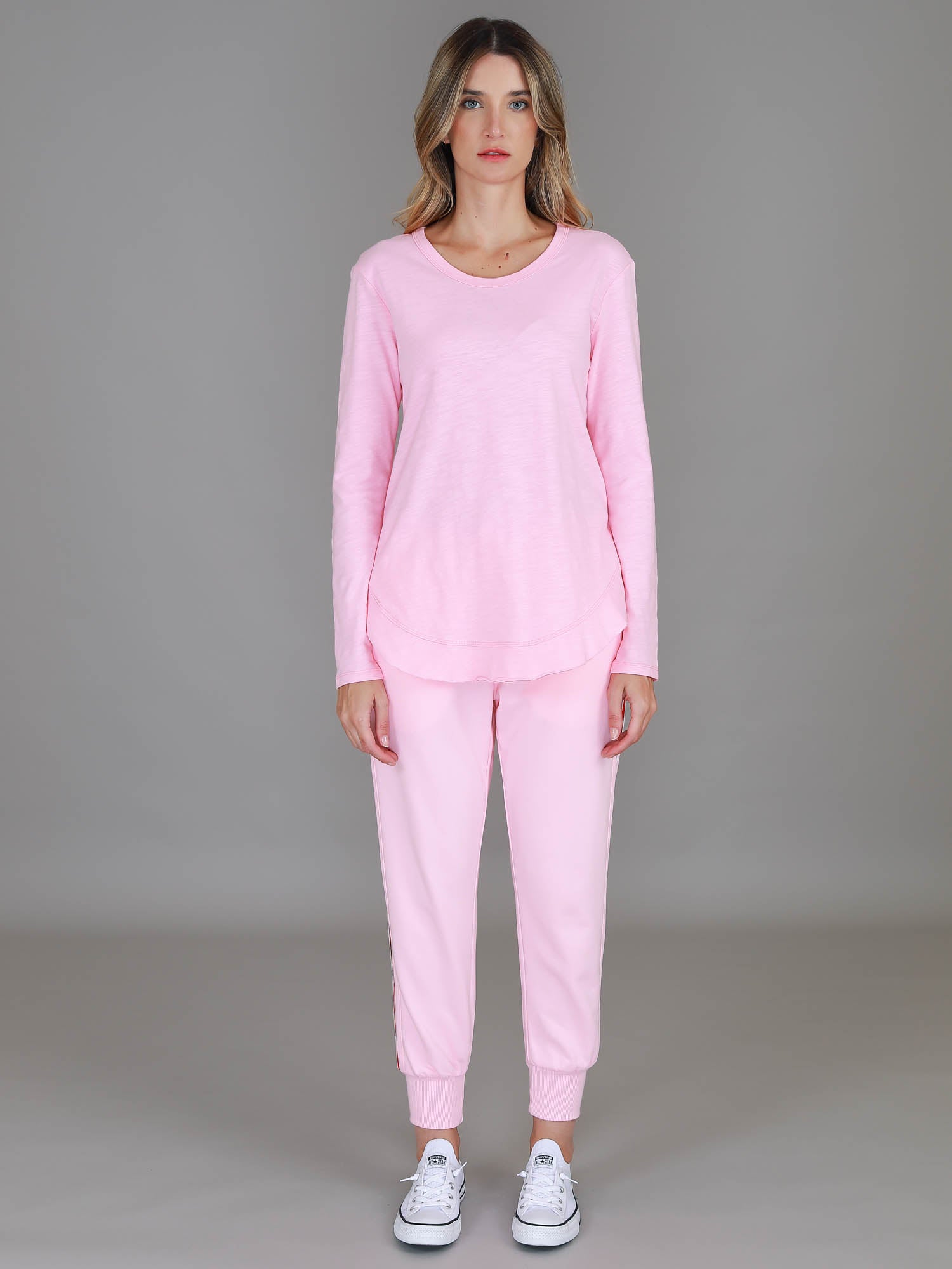 womens pink t shirts #color_powder pink