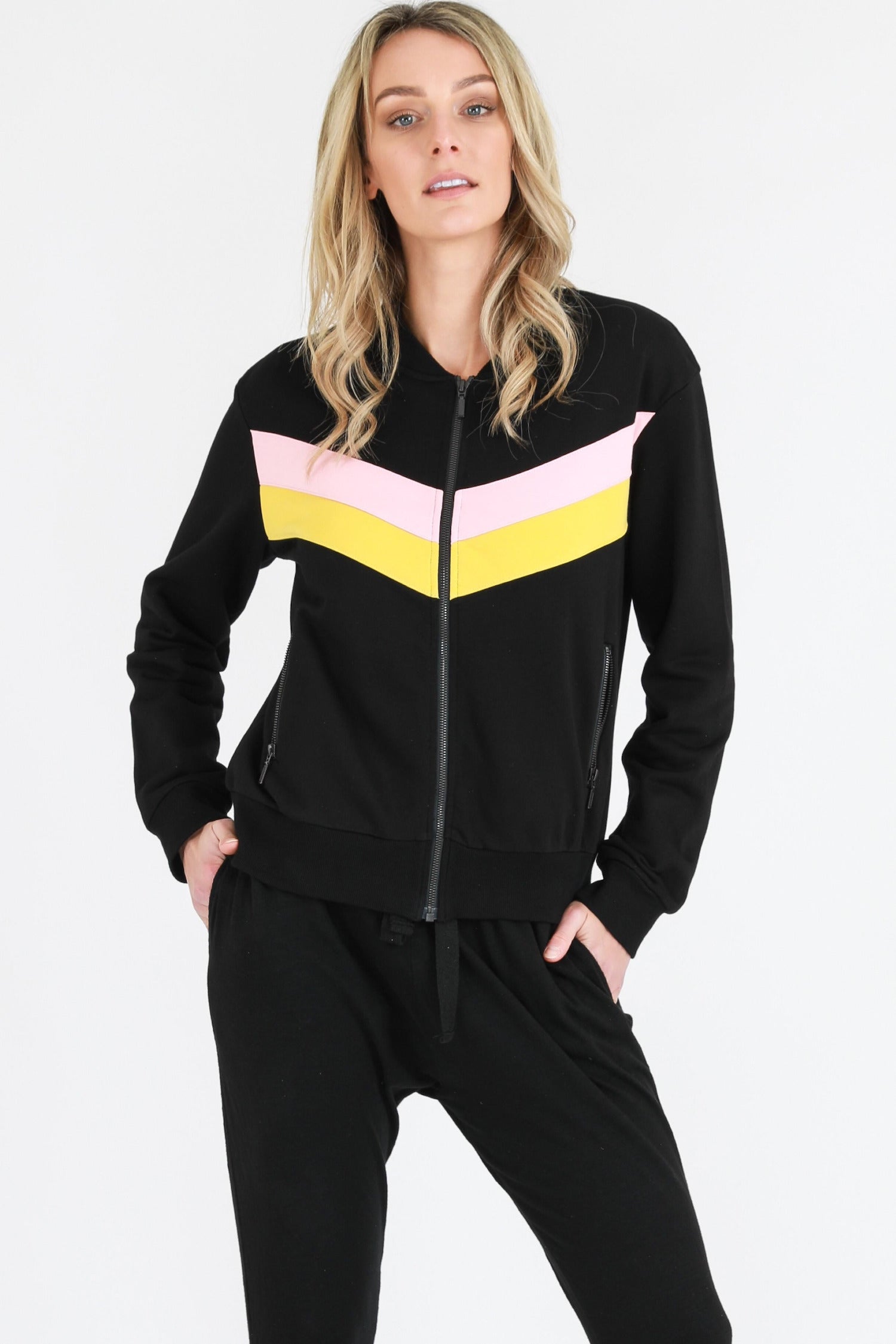 ladies black jacket #color_black