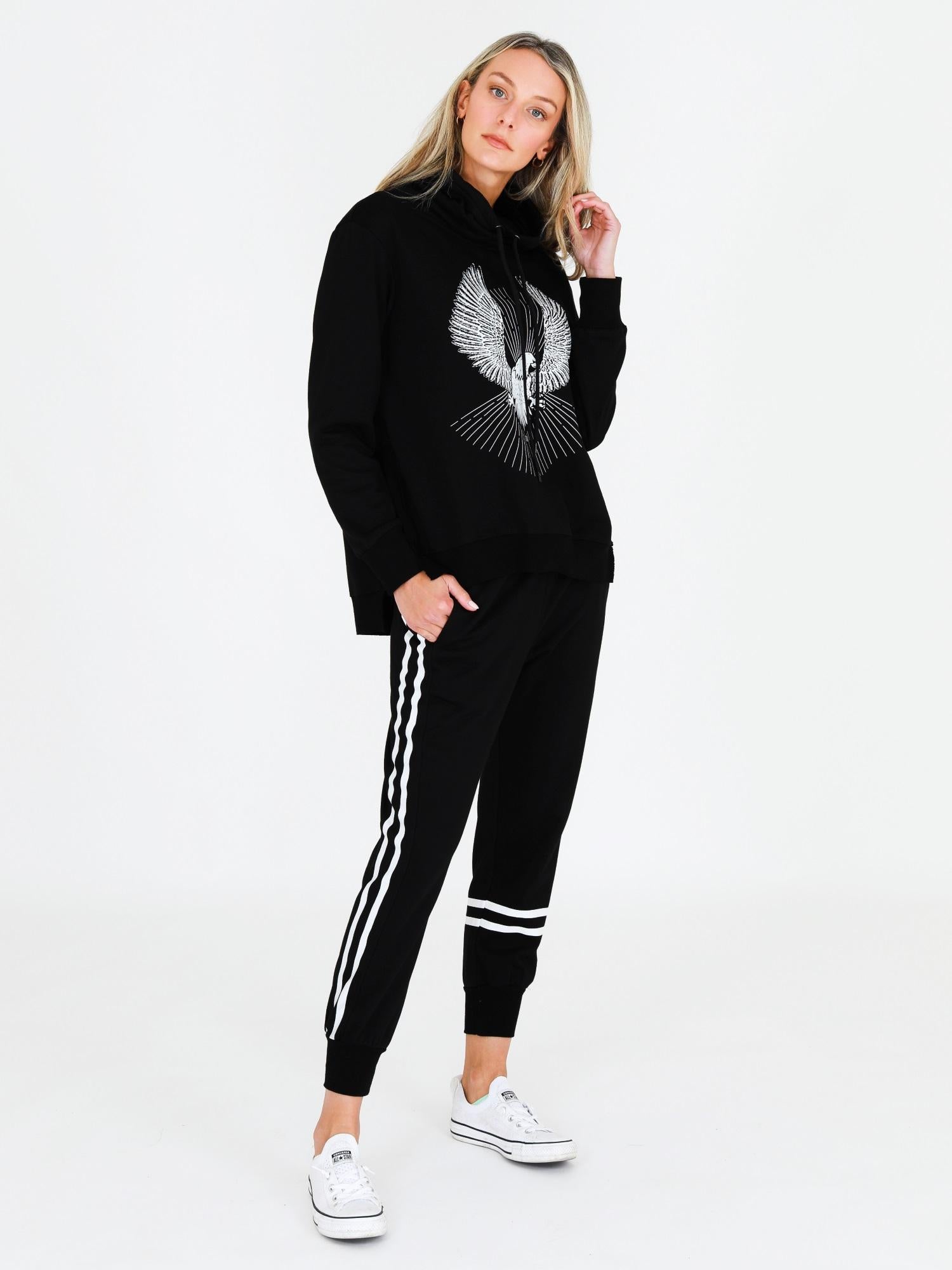 Funnel Neck Terry #color_black