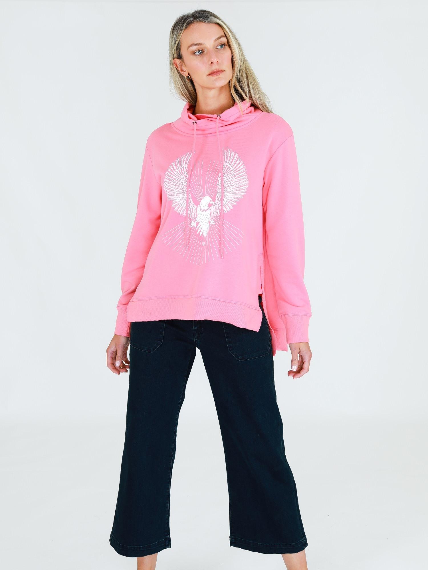 Wide Neck Hoodie #color_peaches n cream