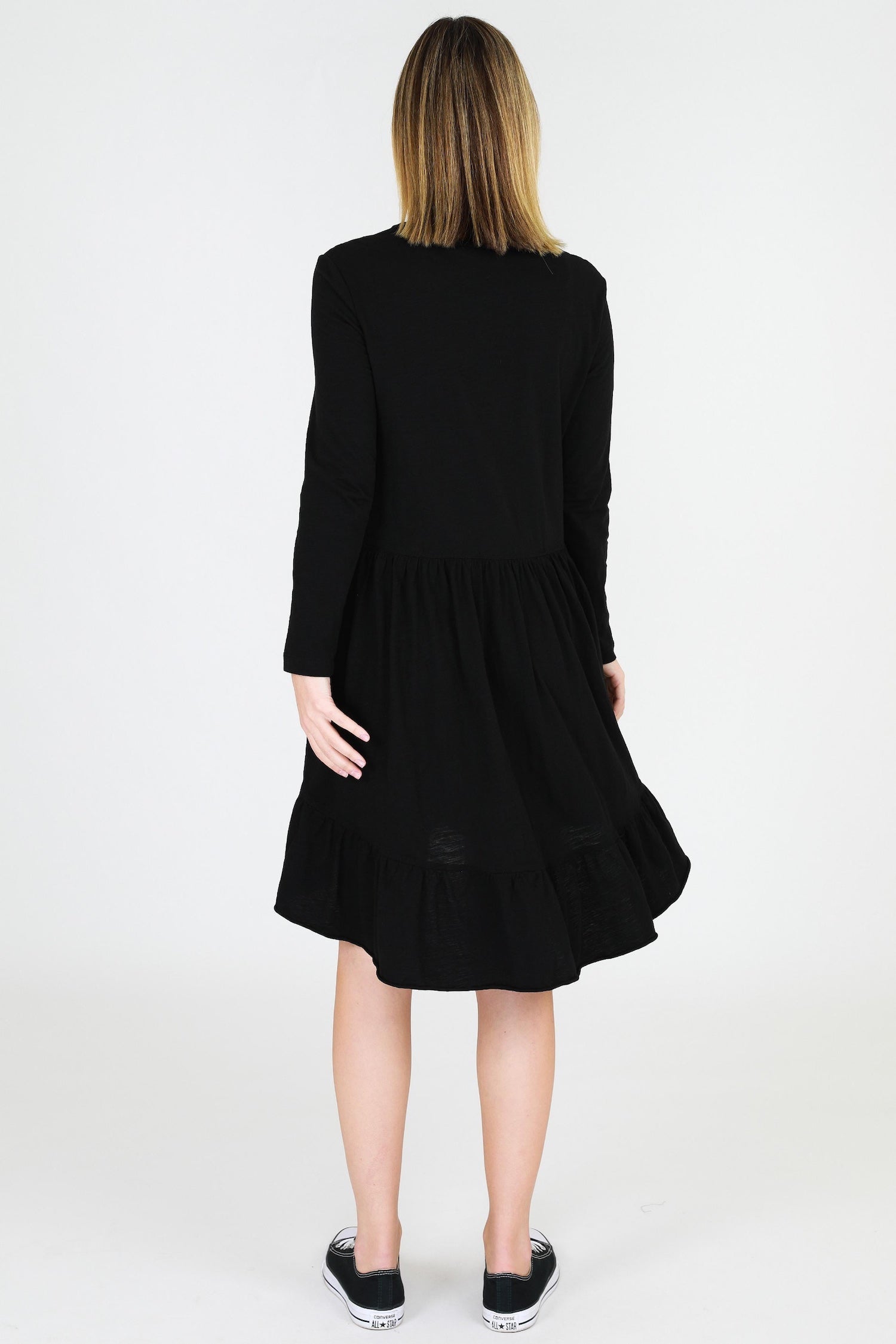black long sleeve dress #color_black