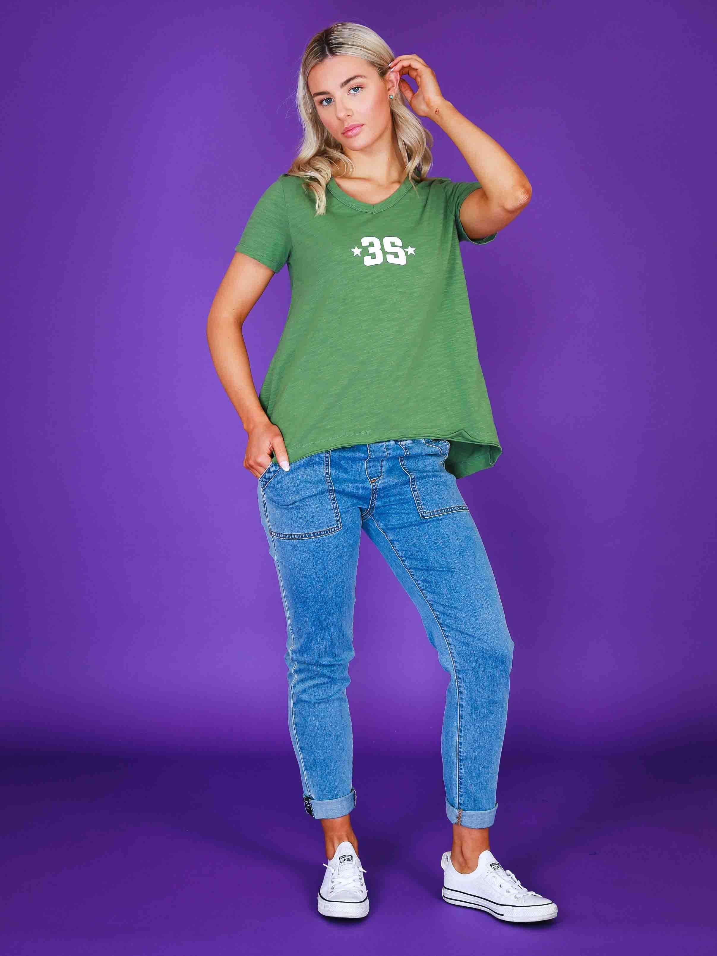 v neck t shirt #color_crocodile