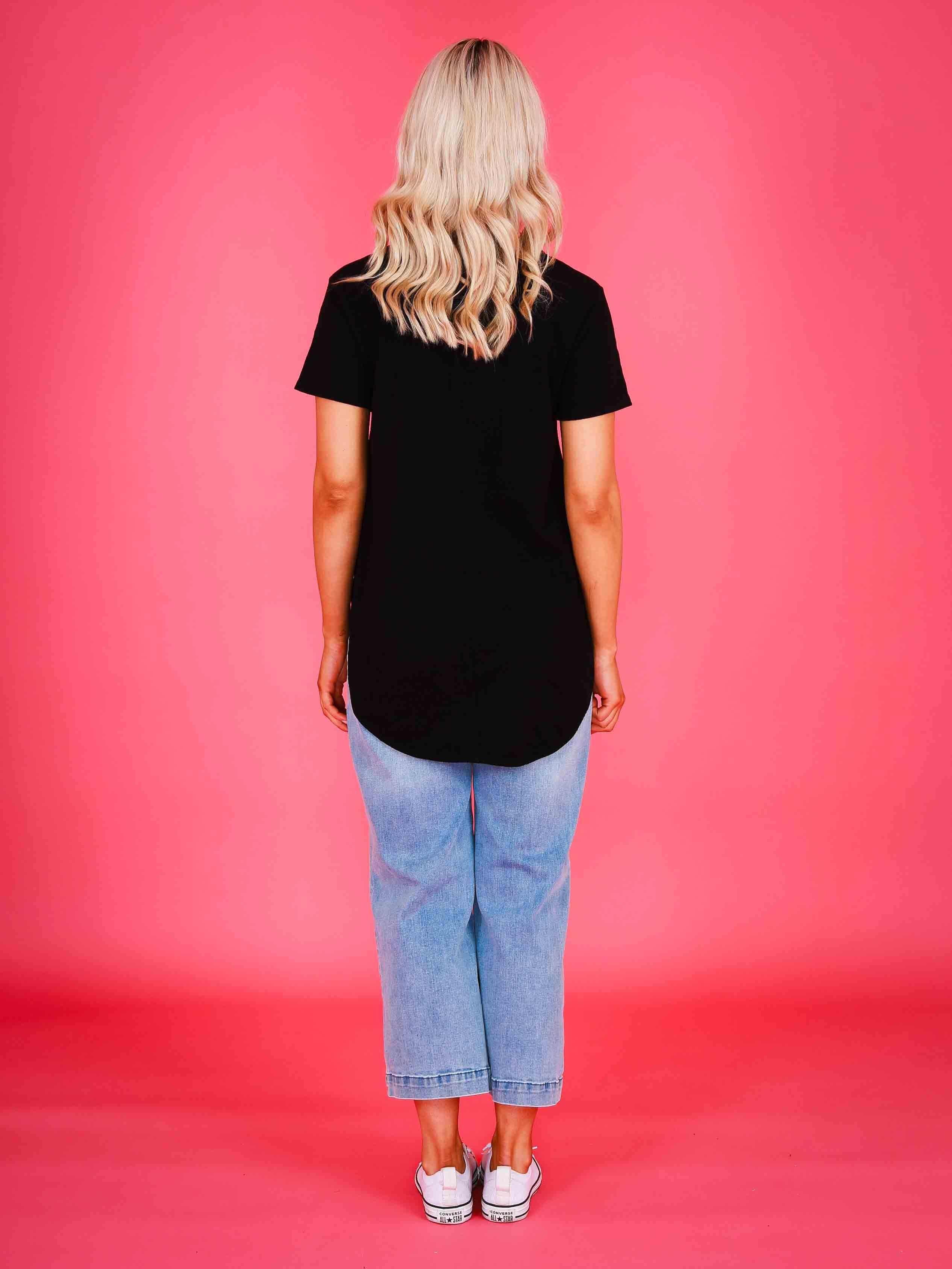 cotton black tshirt #color_black