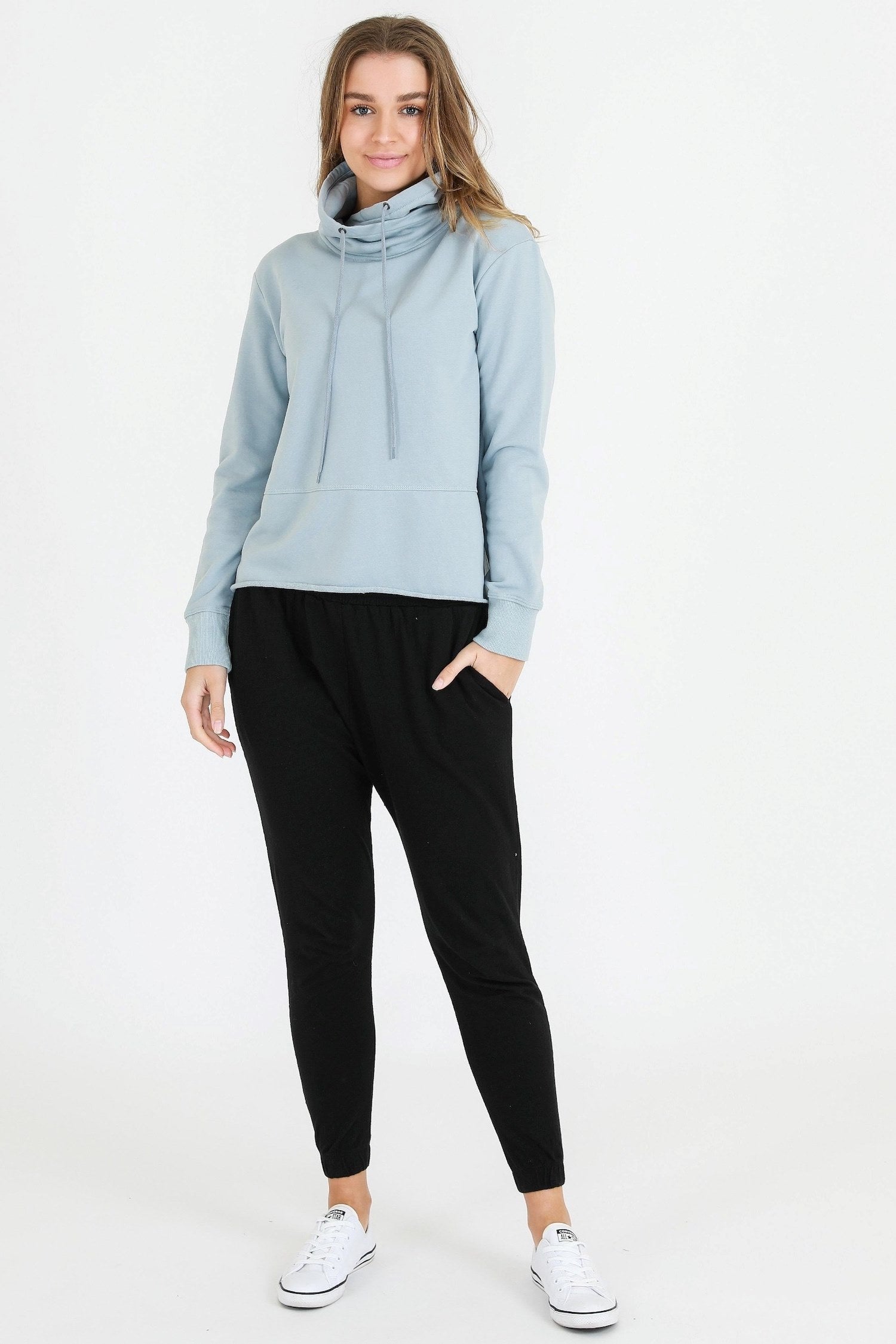 cropped sweatshirt women #color_storm blue