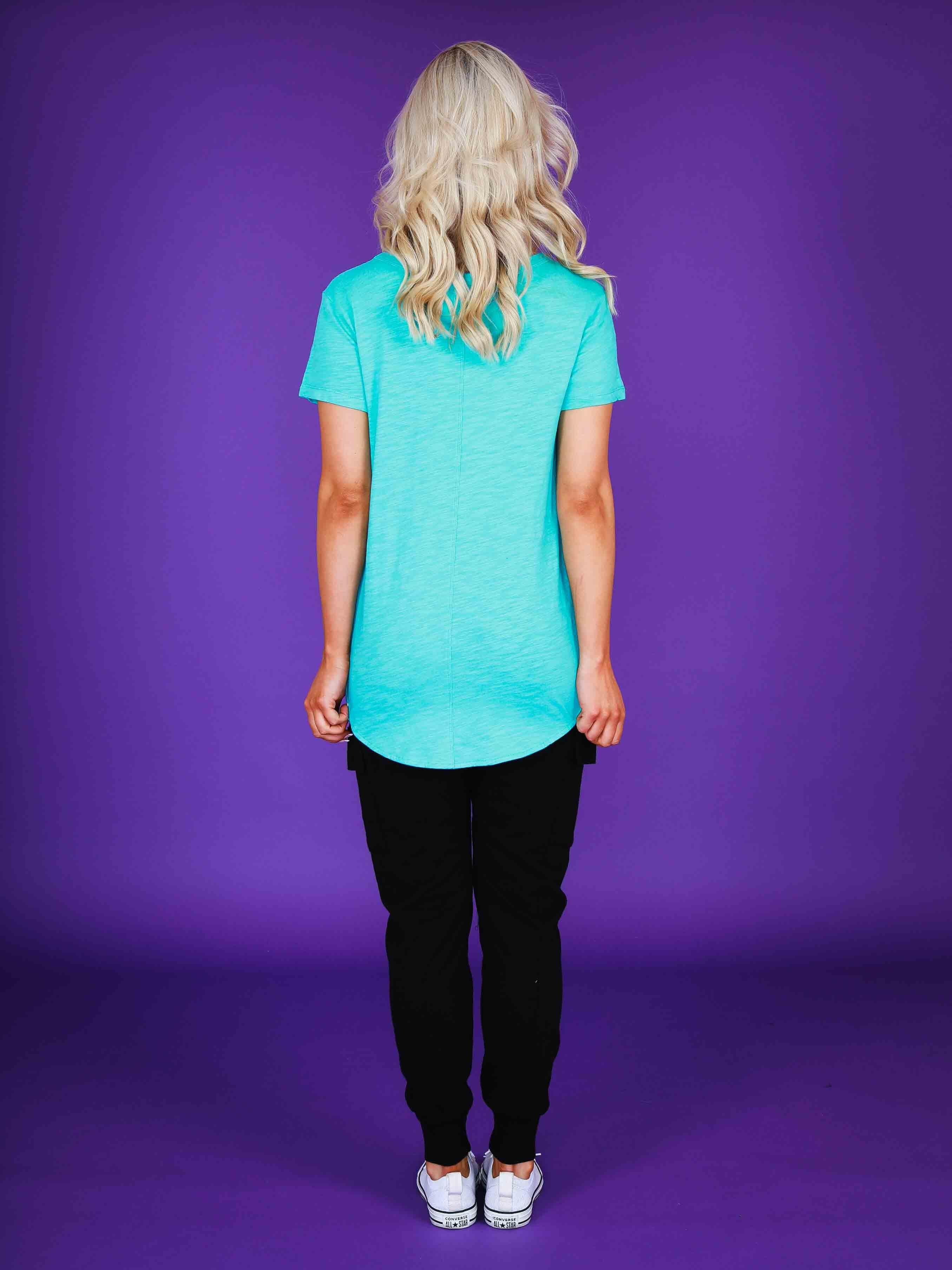 women t shirt #color_sparkling blue