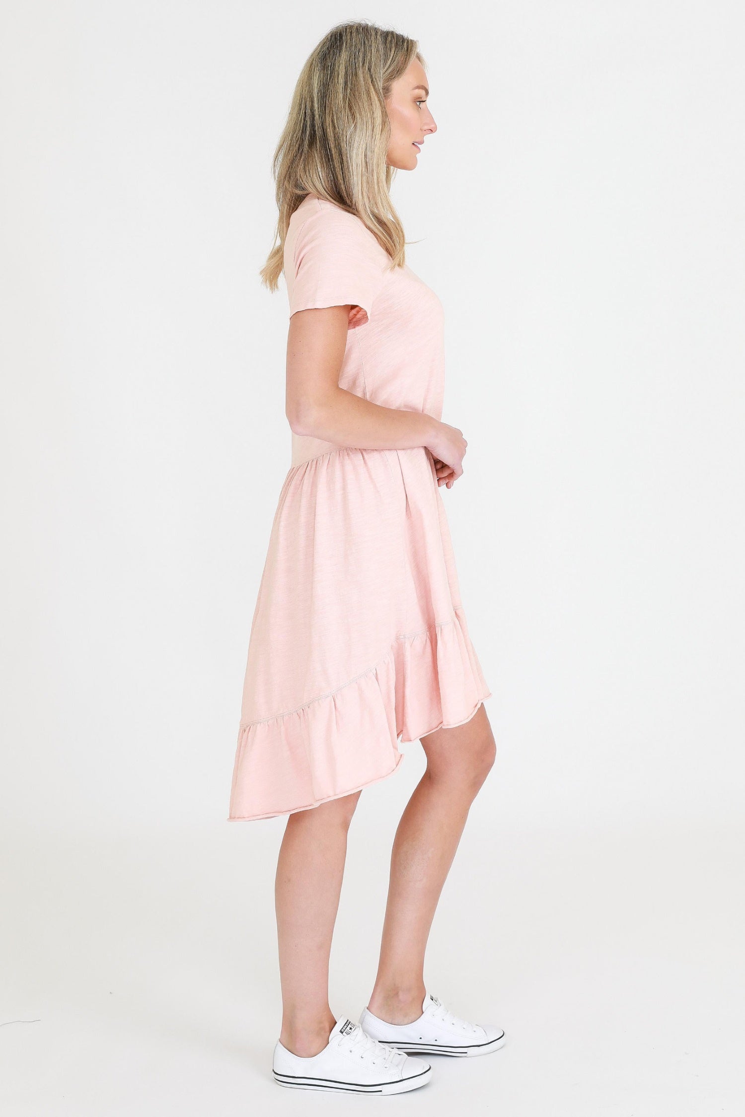 short sleeve t shirt dress #color_mocha