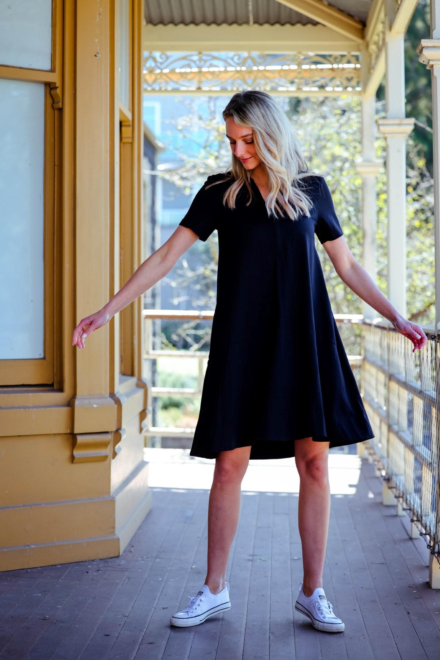 women's polo dress #color_black