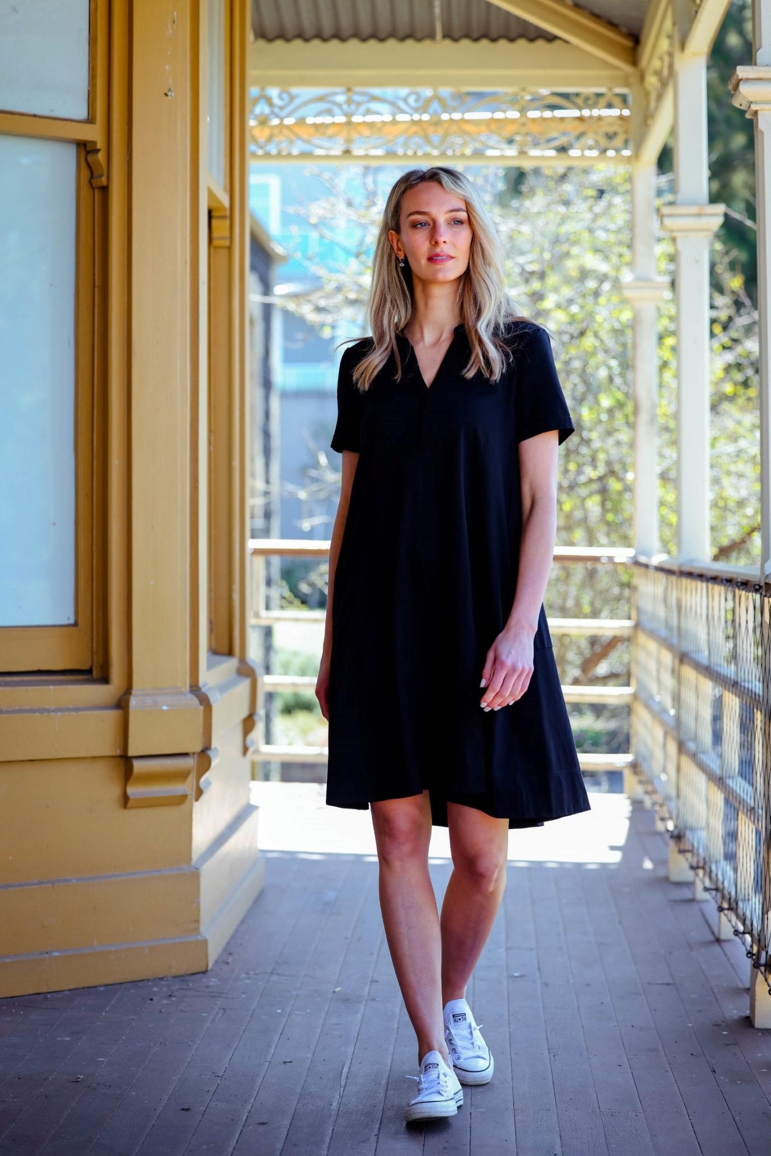 polo shirt dress #color_black