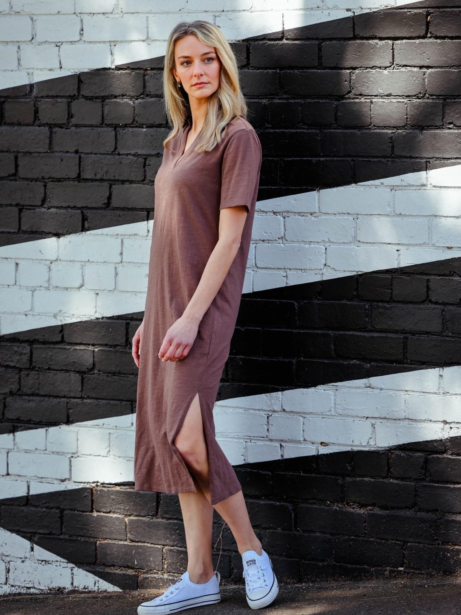 dress collar polo #color_hot chocolate