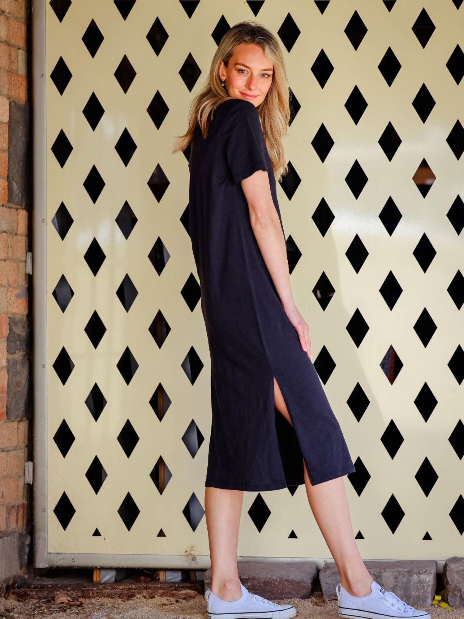 polo midi dress #color_ink
