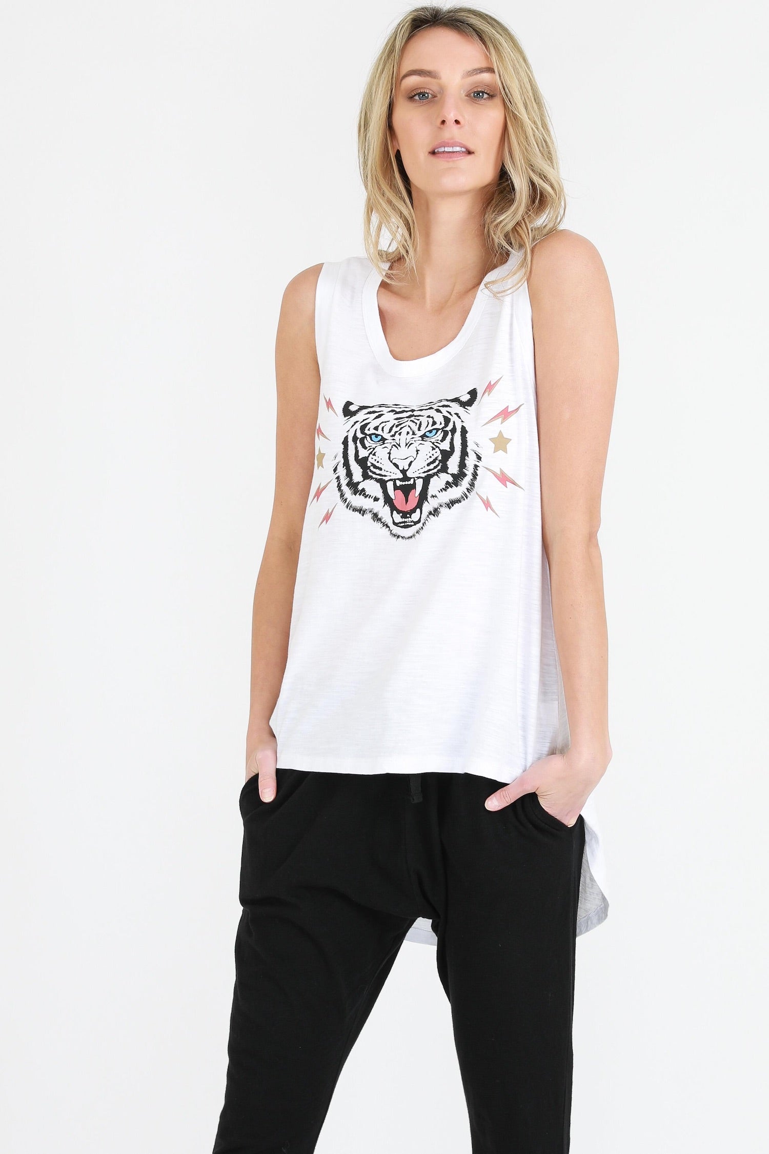 Isabelle Tiger Bolt Tank Top