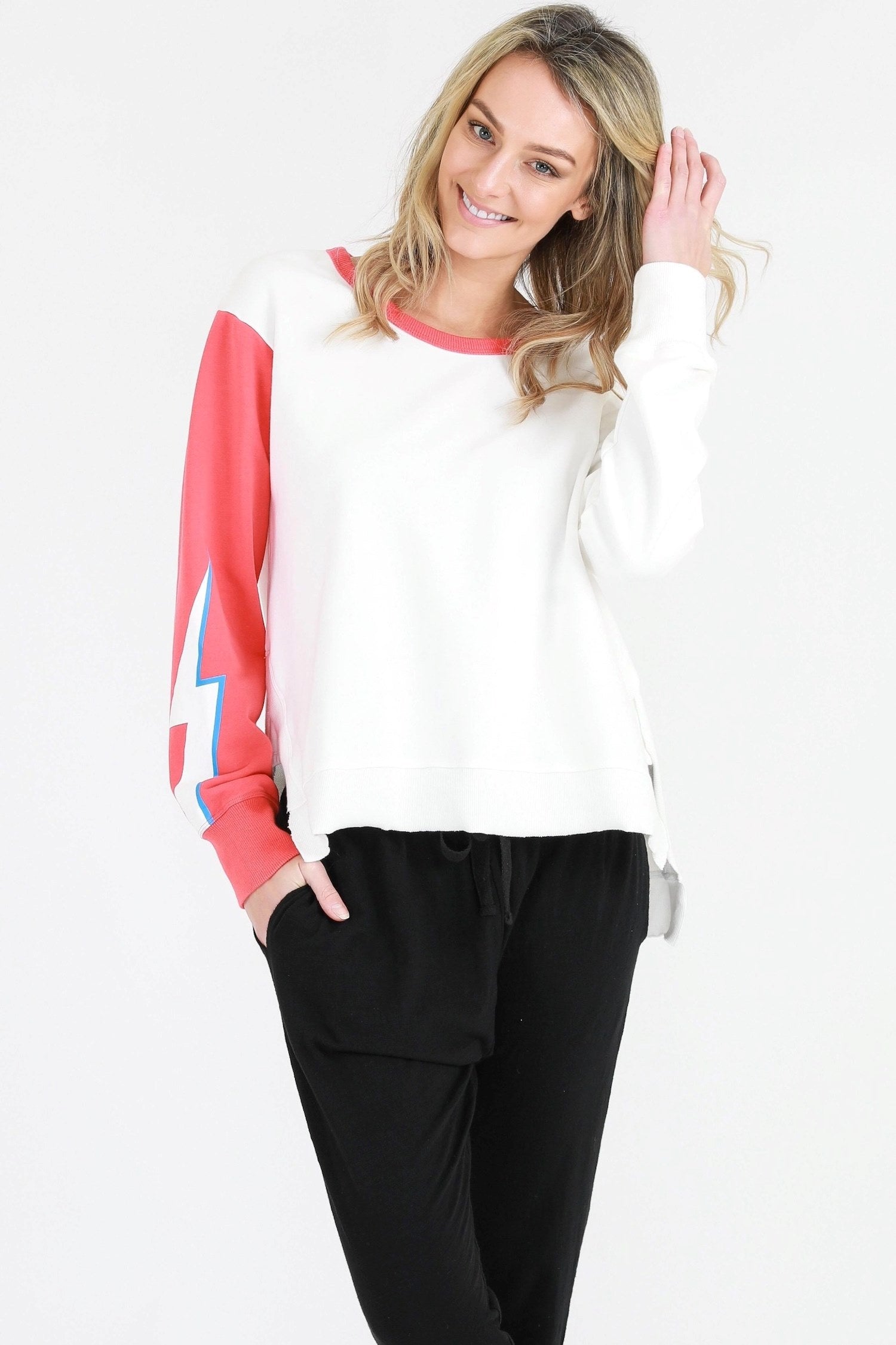 white crew neck jumper #color_white