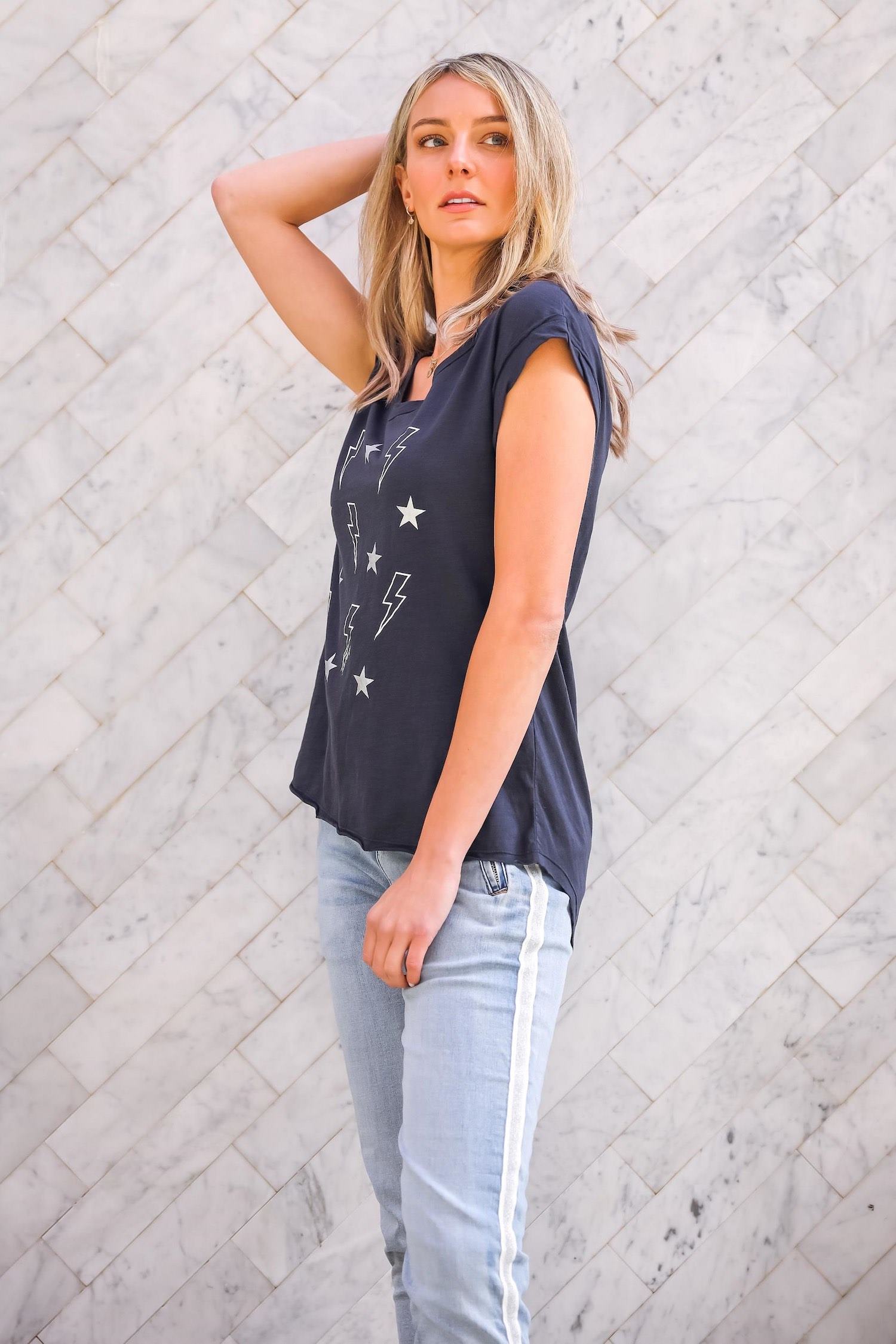 Womens Longline T Shirt #color_ink